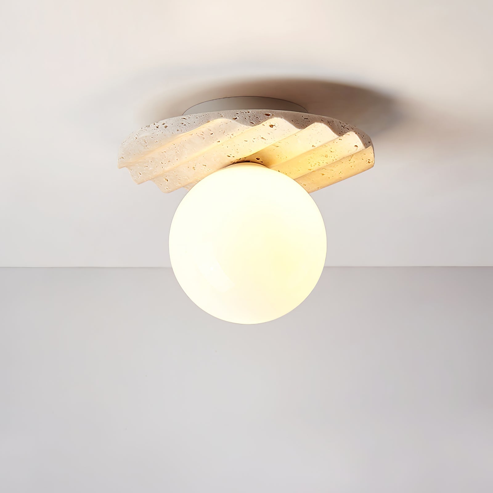 Travertine Wave Ceiling Light