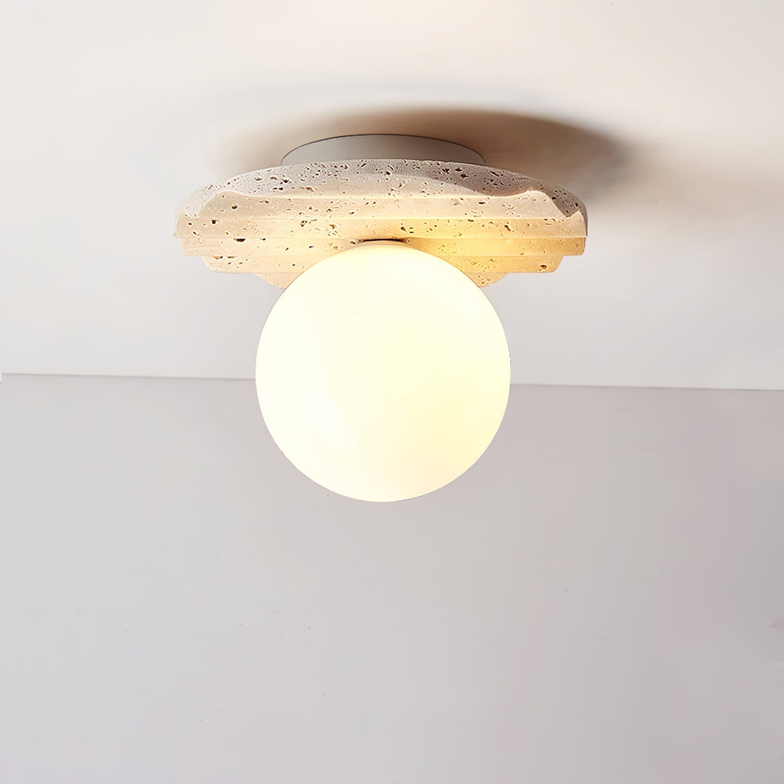 Travertine Wave Ceiling Light