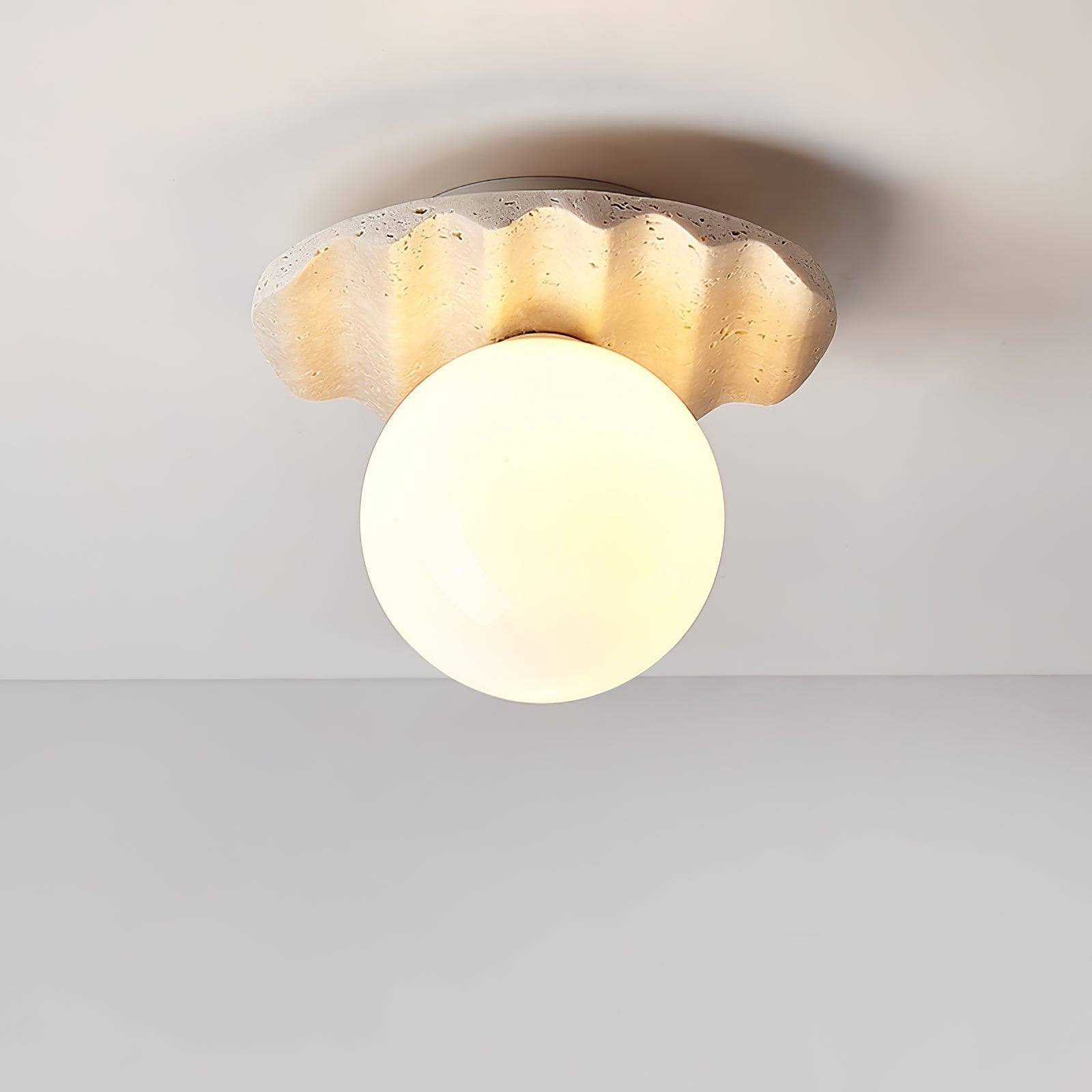 Travertine Wave Ceiling Light