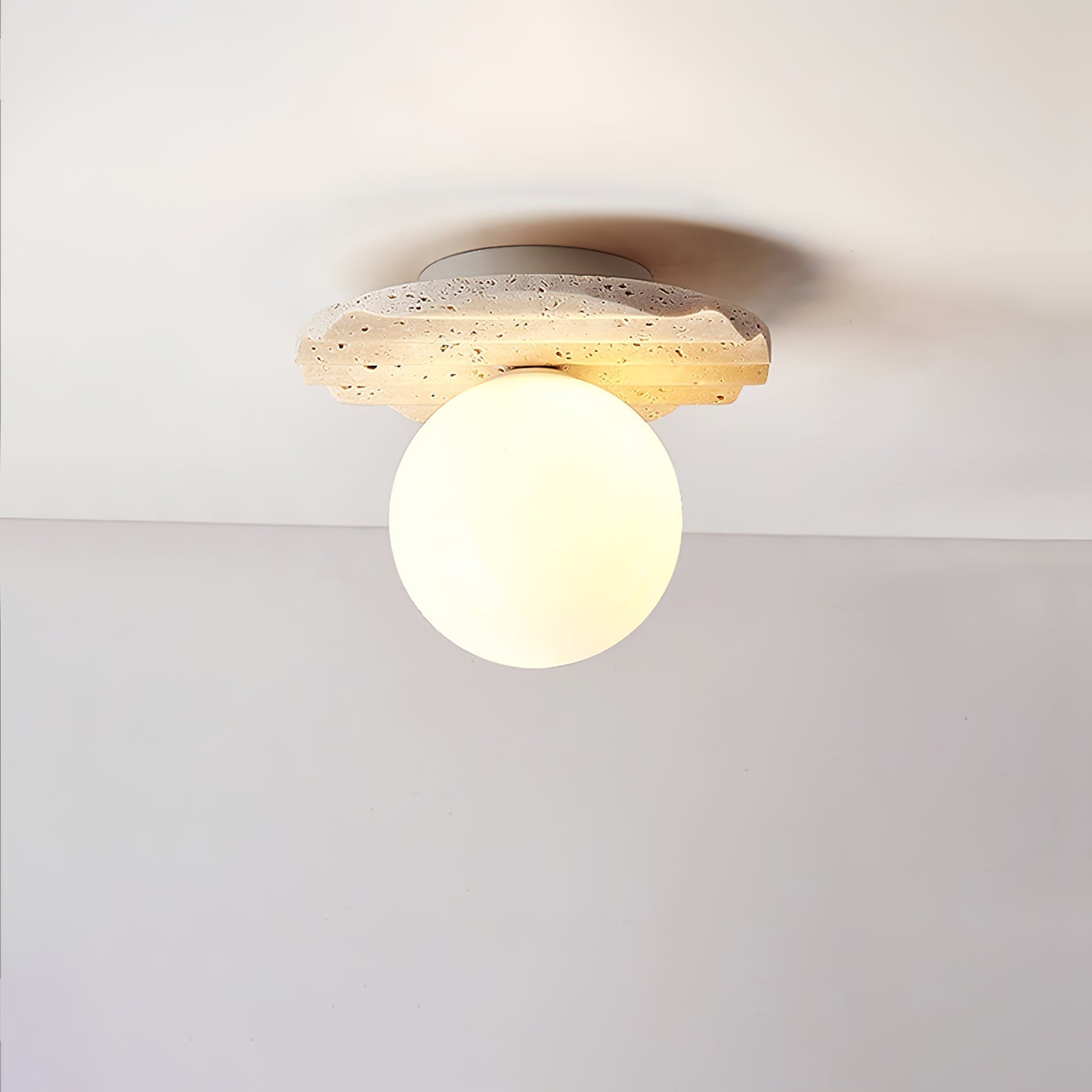 Travertine Wave Ceiling Light