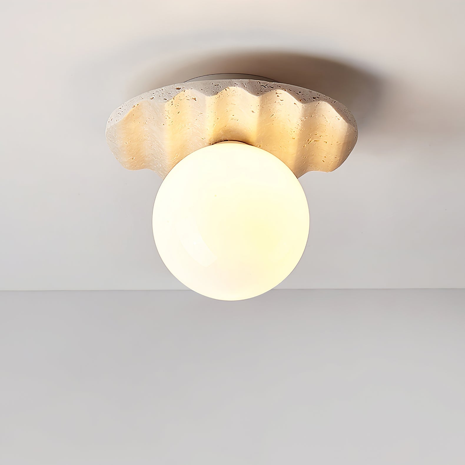 Travertine Wave Ceiling Light