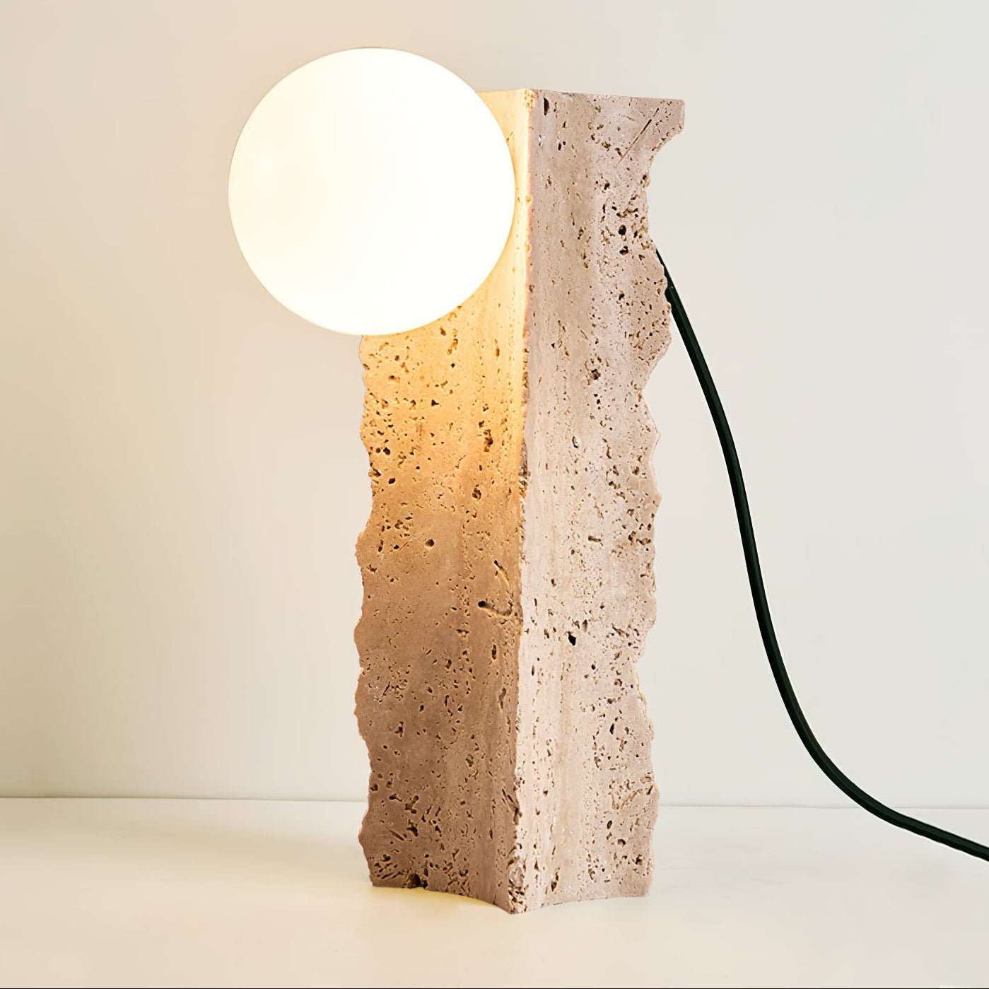 Vyrnora Travertine Slab Table Lamp