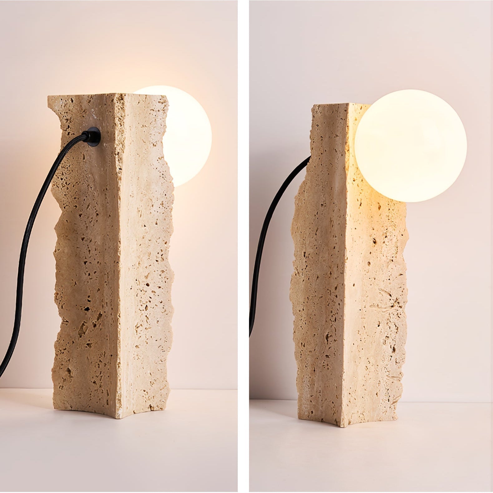 Vyrnora Travertine Slab Table Lamp