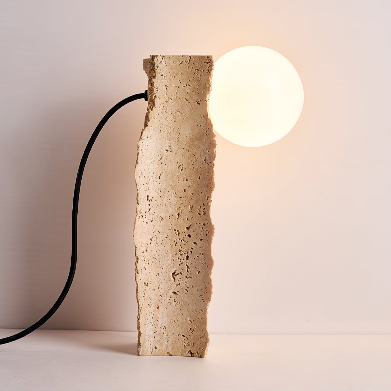 Vyrnora Travertine Slab Table Lamp