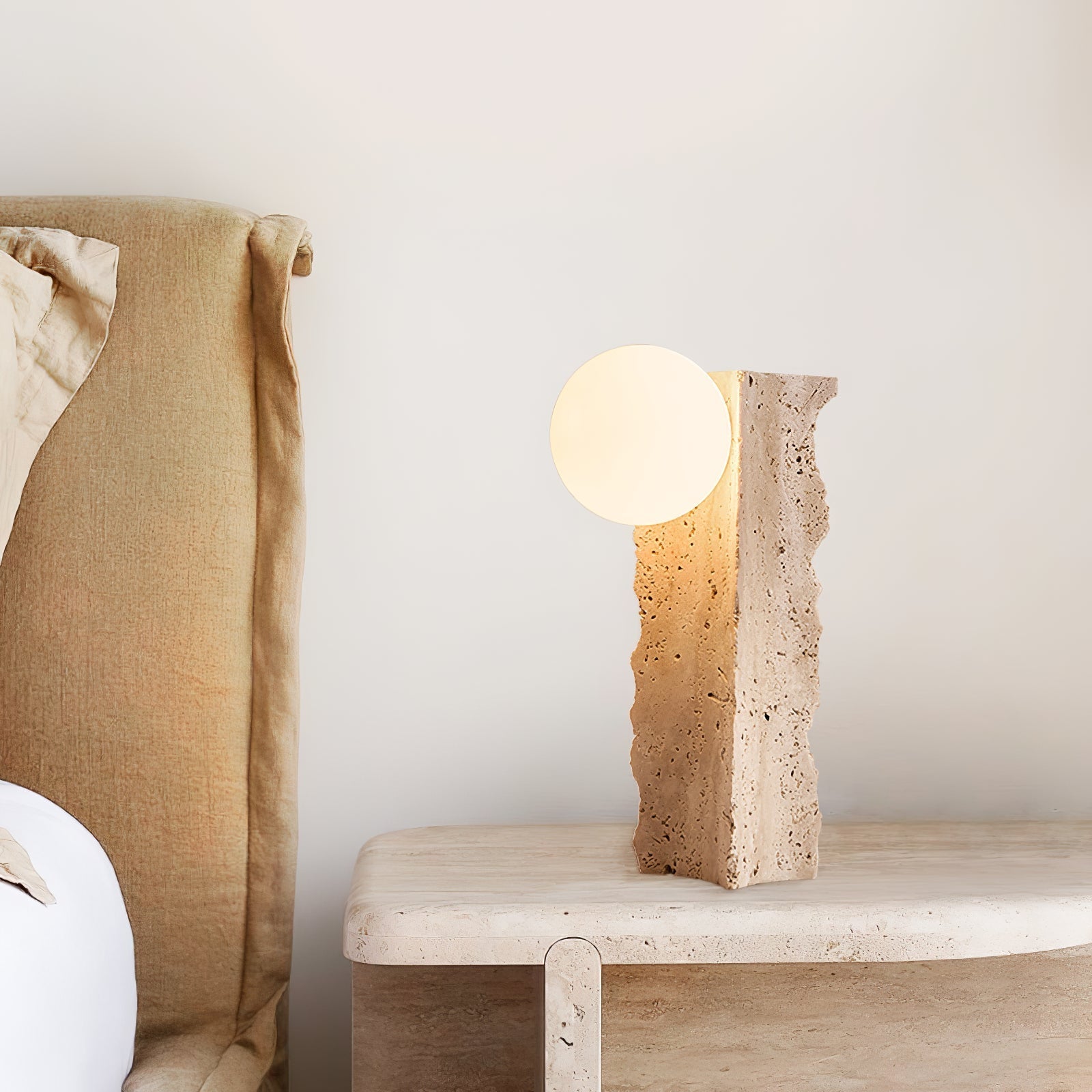 Vyrnora Travertine Slab Table Lamp