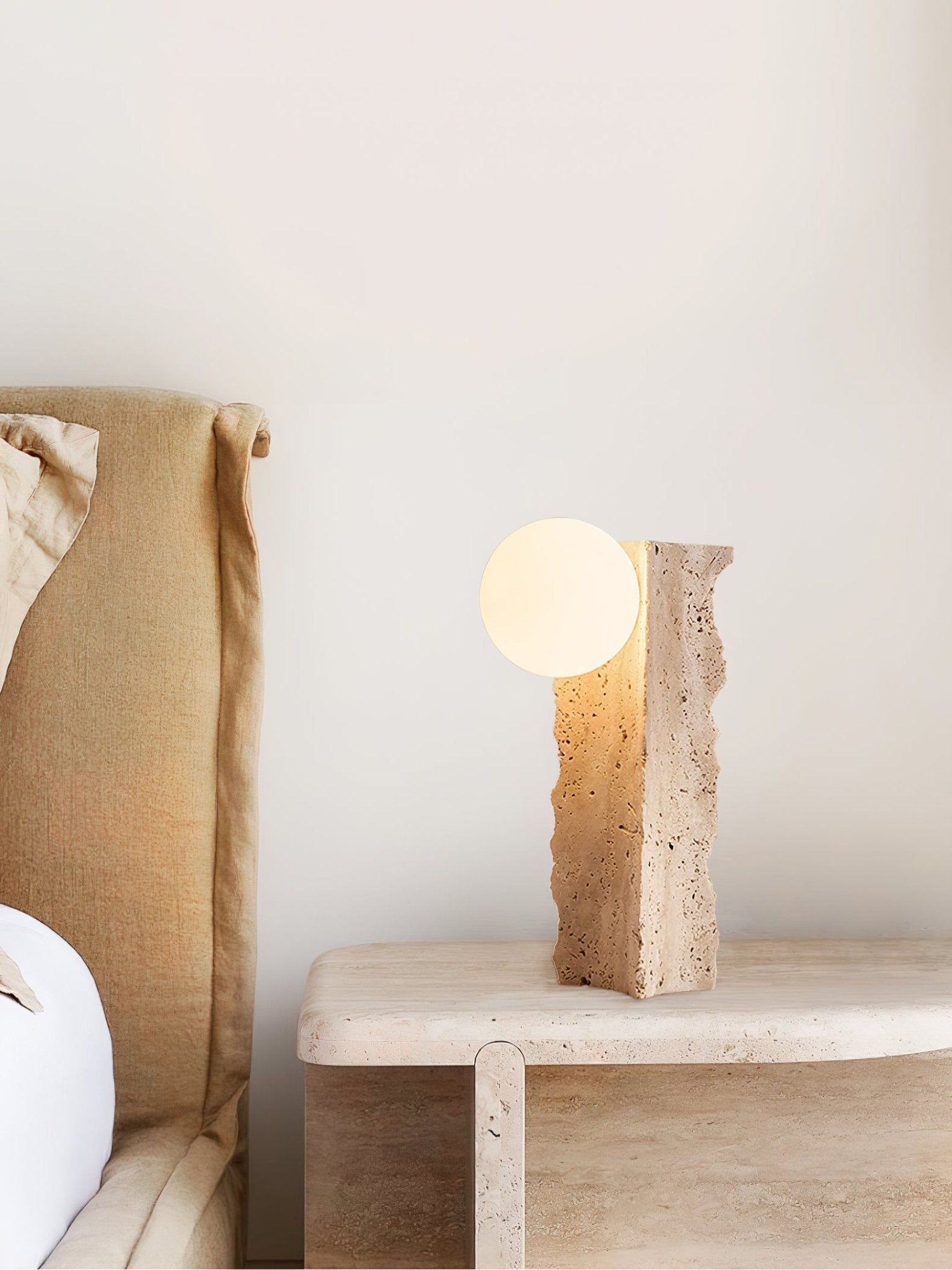 Vyrnora Travertine Slab Table Lamp