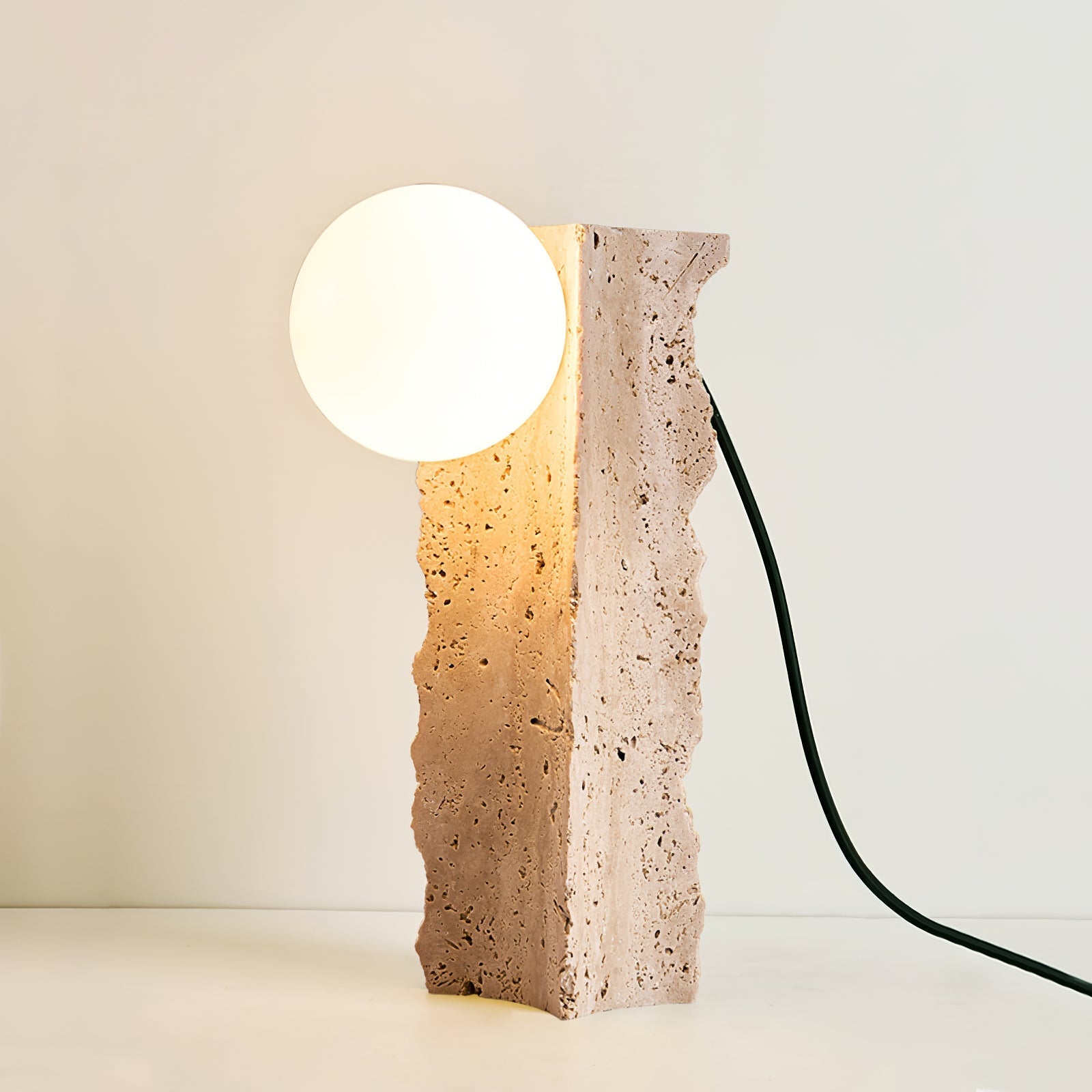 Vyrnora Travertine Slab Table Lamp