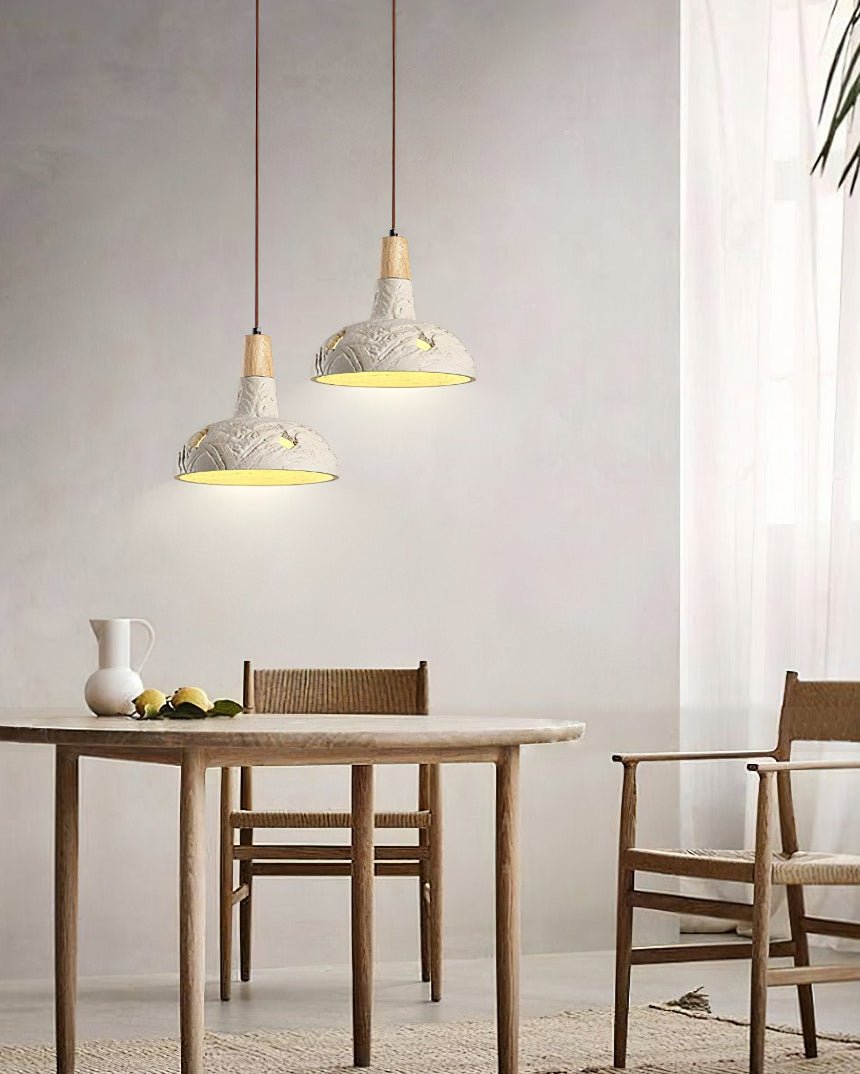 Ormarion Nordic Art Carve Cement Pendant Lamp - Letslighting