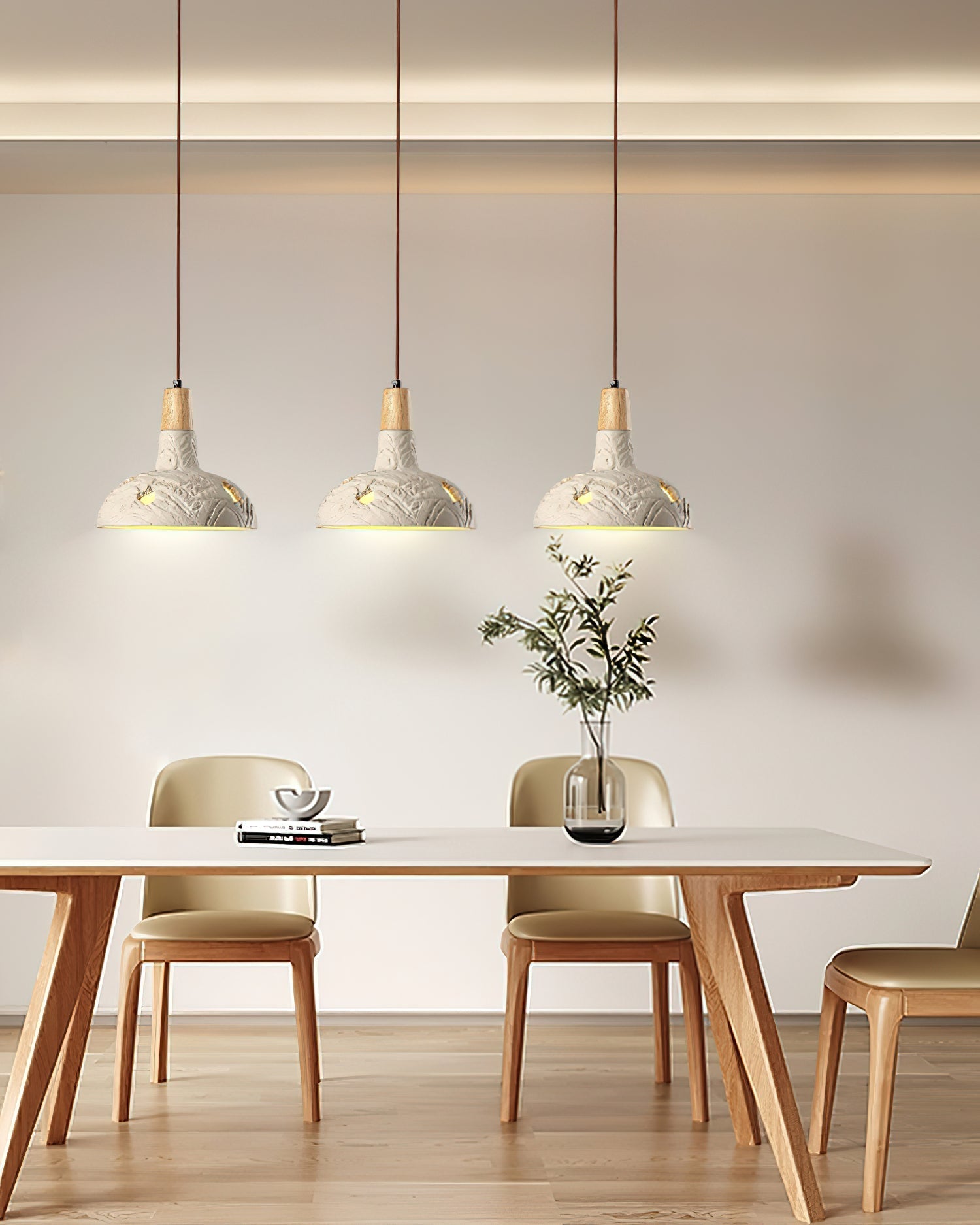 Ormarion Nordic Art Carve Cement Pendant Lamp - Letslighting
