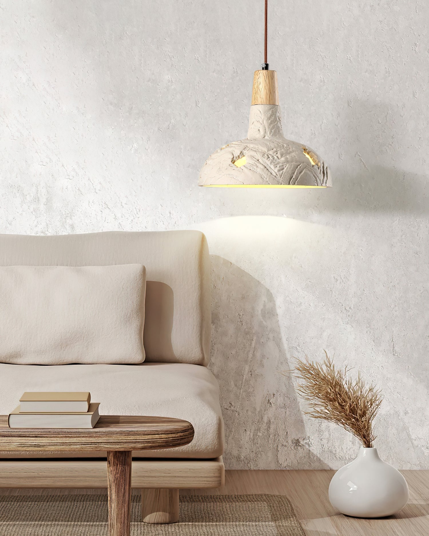 Ormarion Nordic Art Carve Cement Pendant Lamp - Letslighting