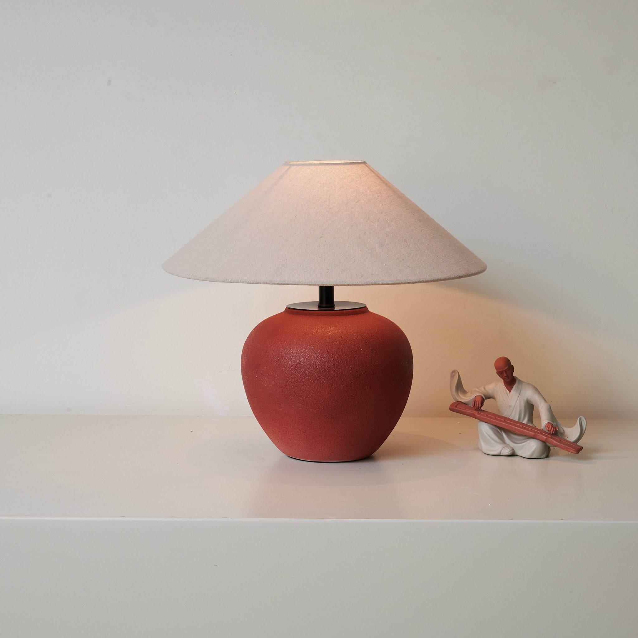 Monica Minimalist Ceramics Table Lamp - Letslighting