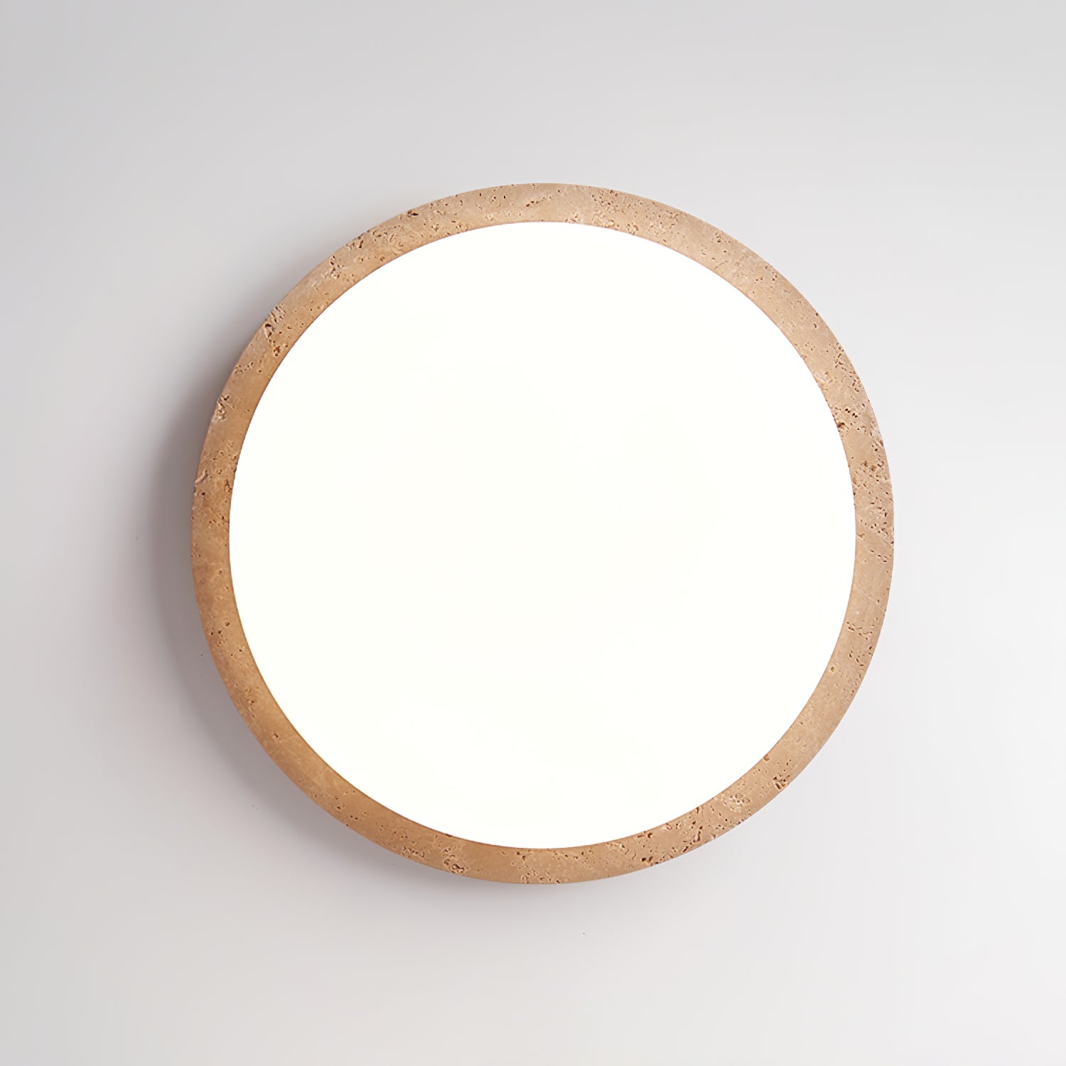 Etala Smooth-Rim Travertine Ceiling Light - Letslighting