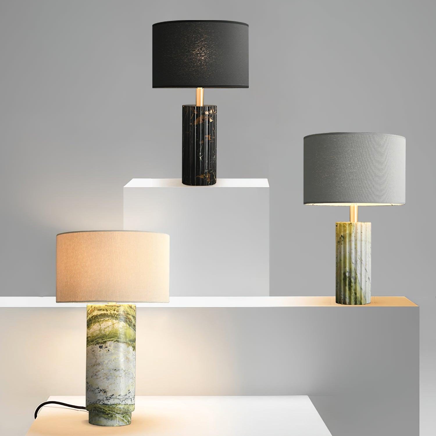 Radiace Marble Fabric Table Lamp - Letslighting