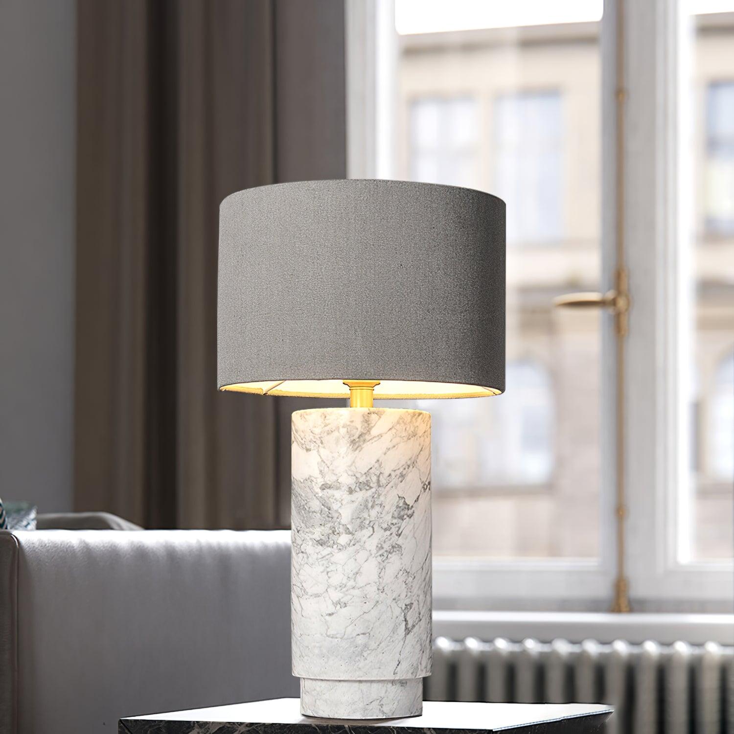 Radiace Marble Fabric Table Lamp - Letslighting