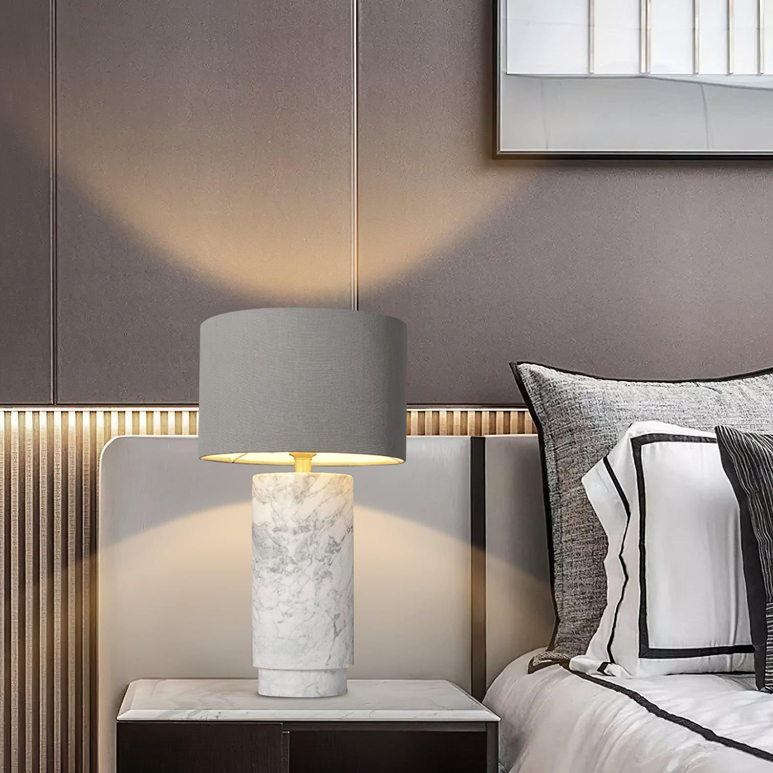Radiace Marble Fabric Table Lamp - Letslighting