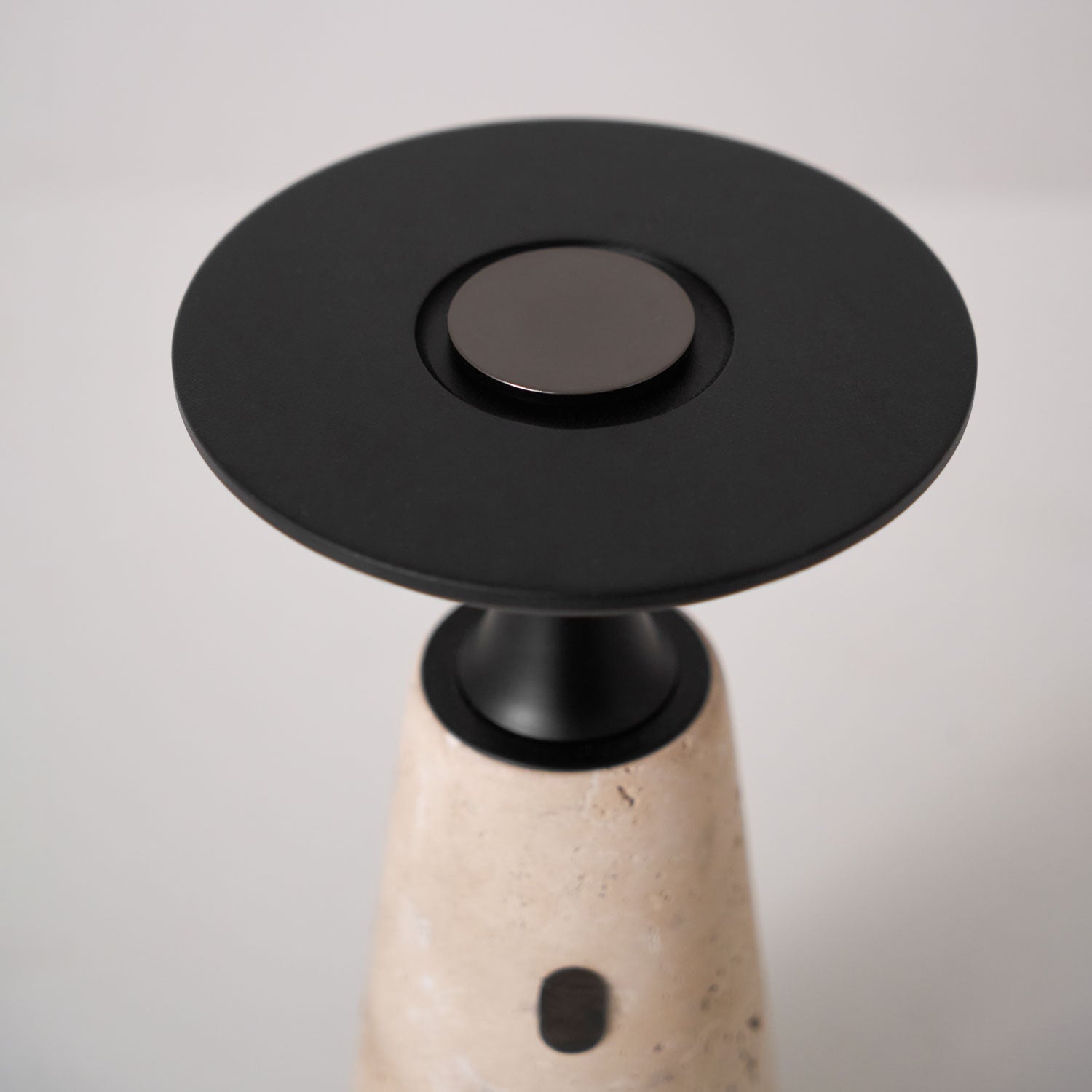 Vespera Sculptural Travertine Table Lamp - Letslighting