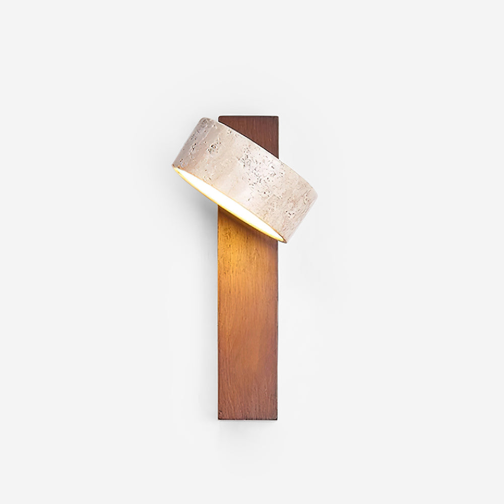 Ritta Wall Light Travertine Wood