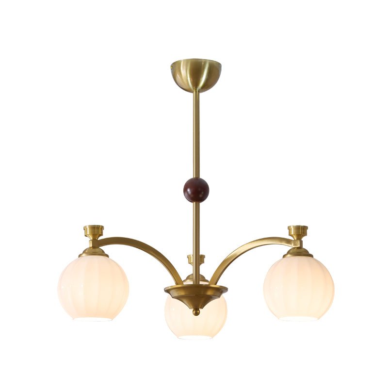 Usilia Elegance Vintage Glass Wood Chandelier - Letslighting
