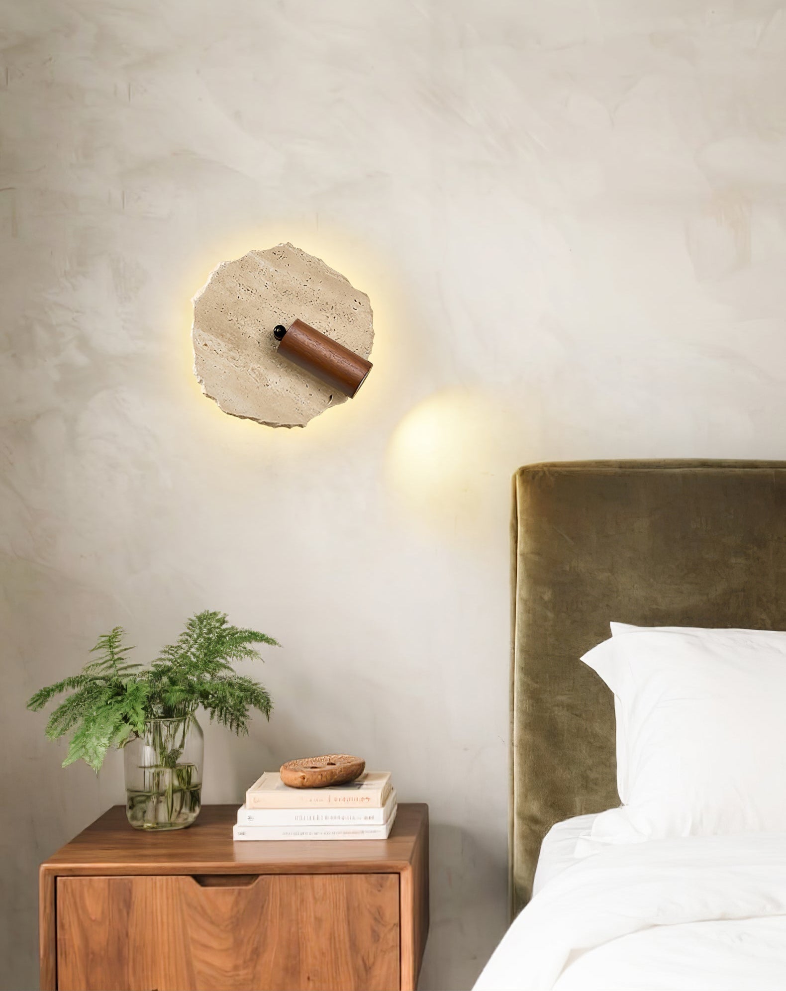 Cleo Travertine Wall Light Spotlight