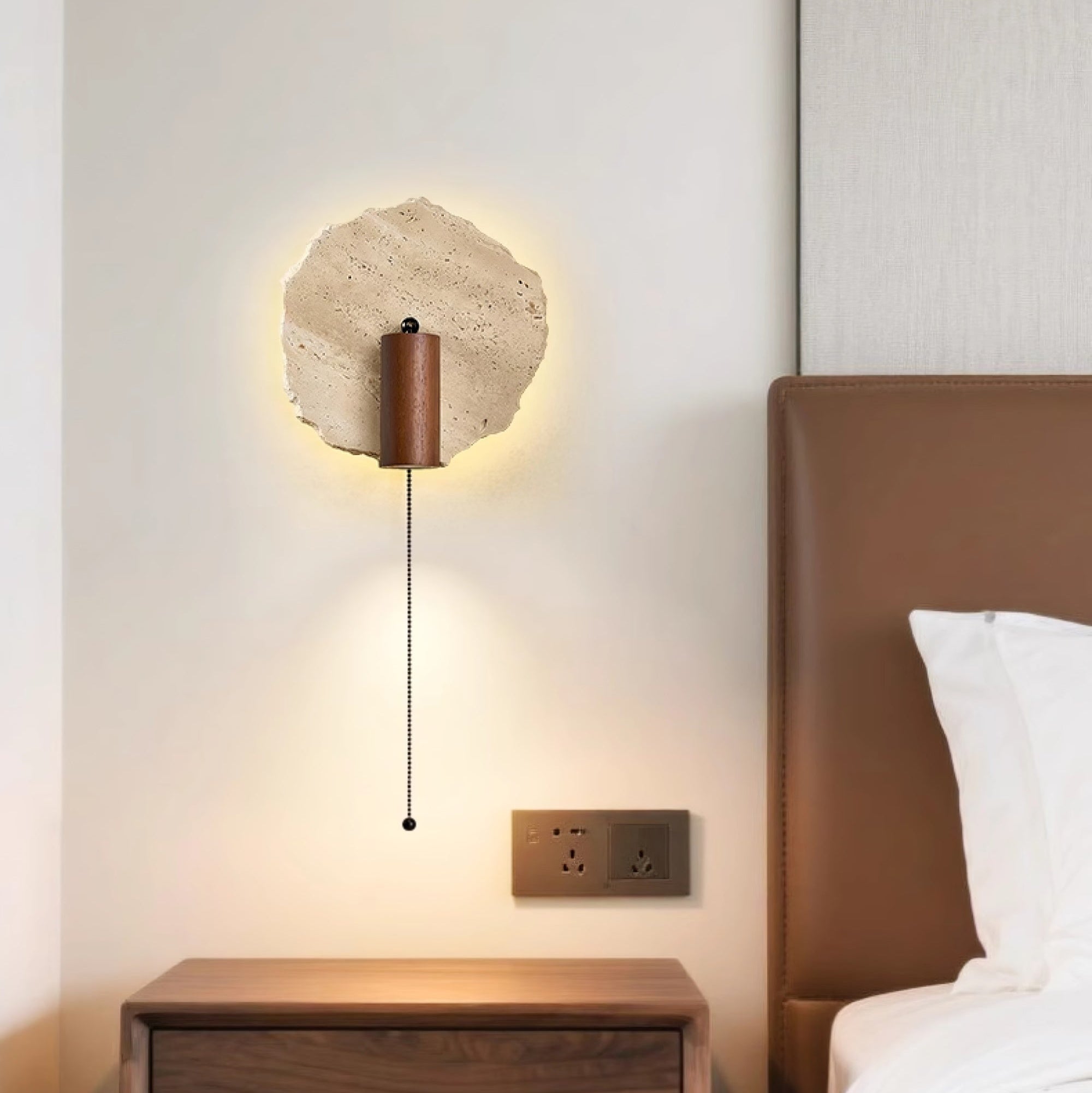 Cleo Travertine Wall Light Spotlight