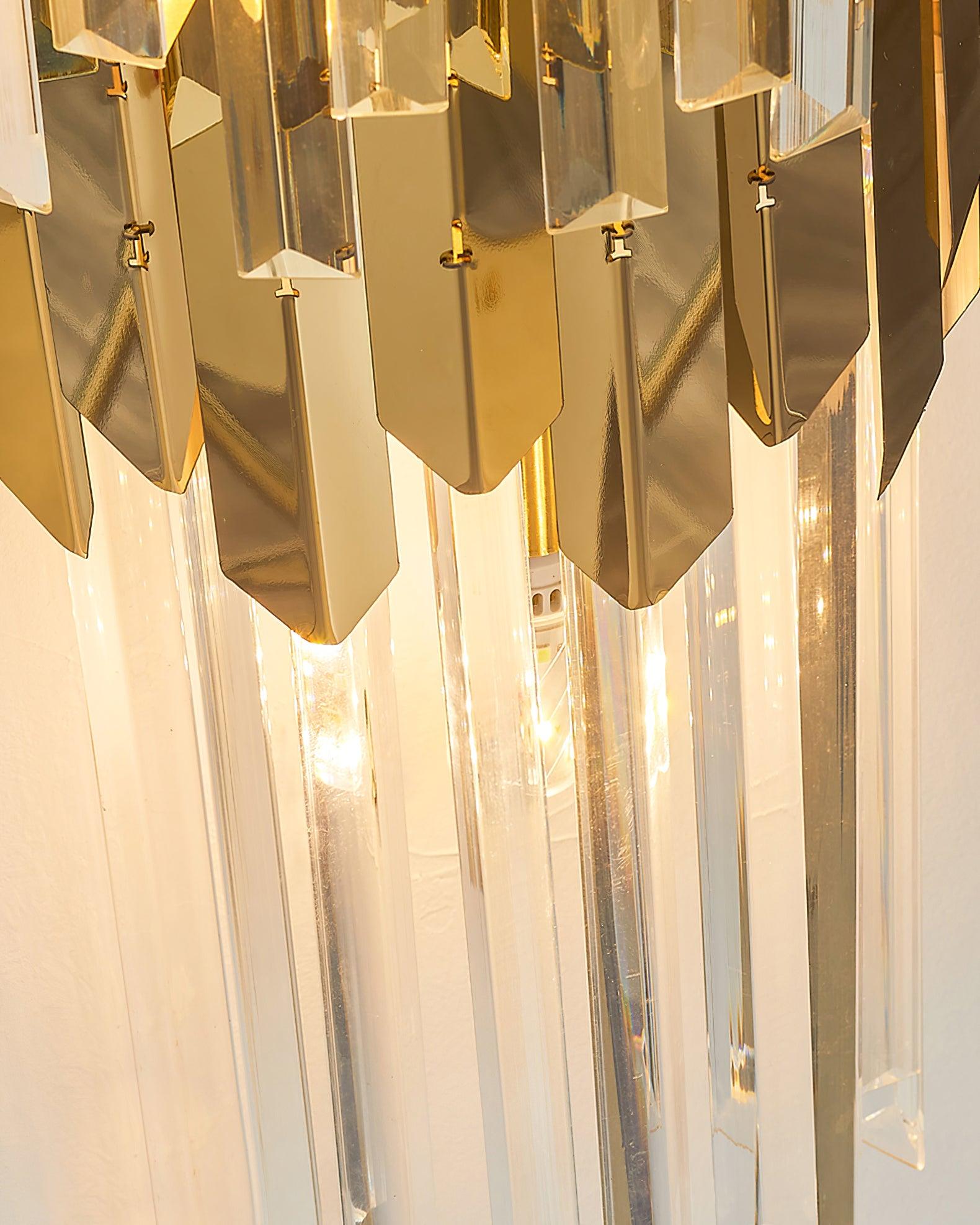 Abrahamson Nordic Art Three Layer Crystal Wall Light - Letslighting