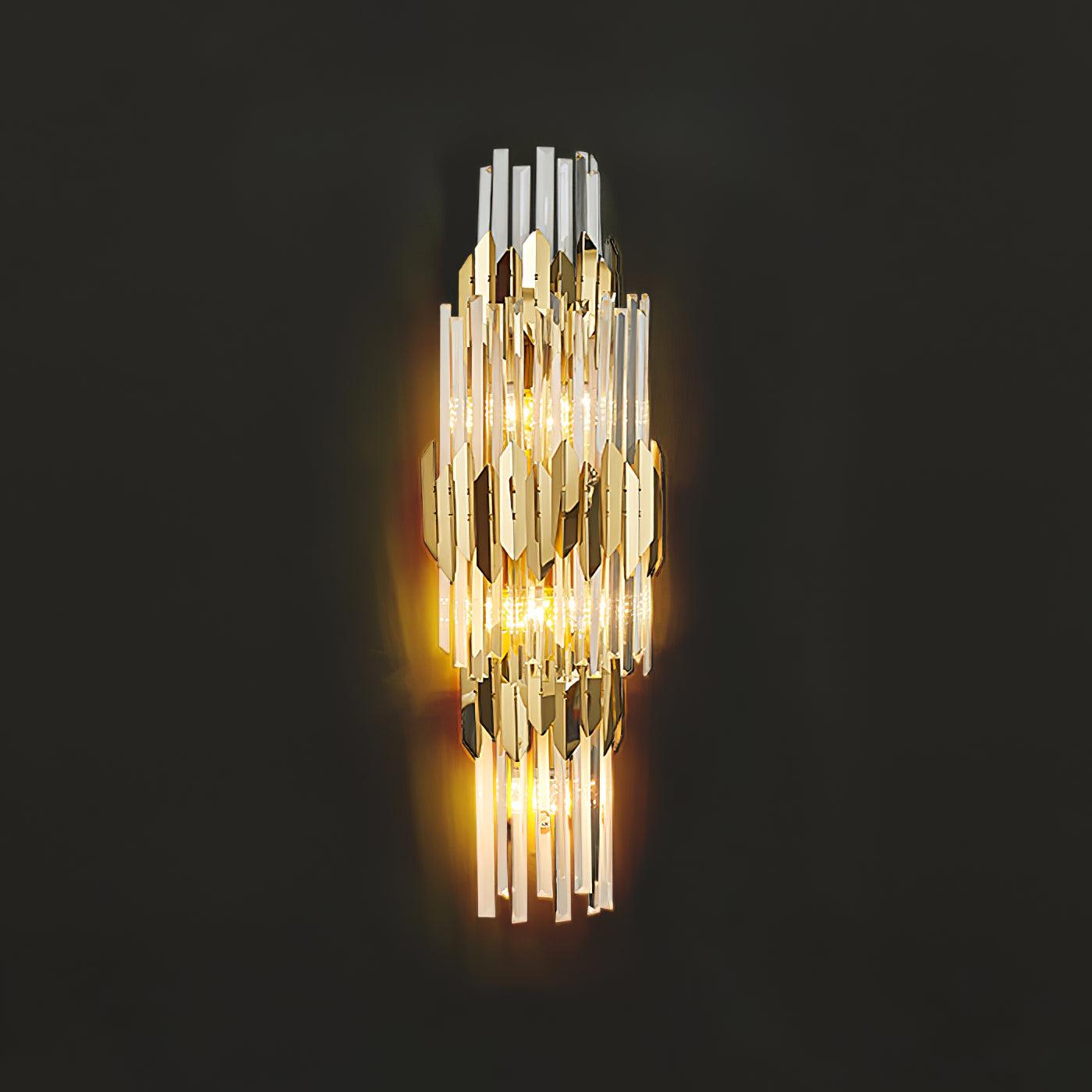 Abrahamson Nordic Art Three Layer Crystal Wall Light - Letslighting