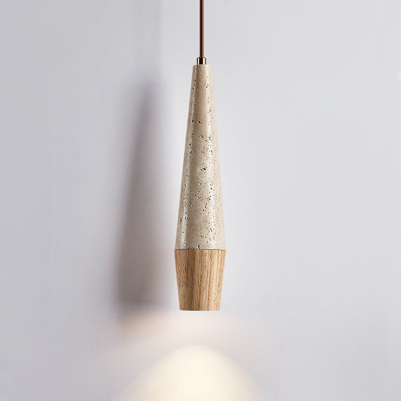 Tiber Modern Travertine Pendant Light