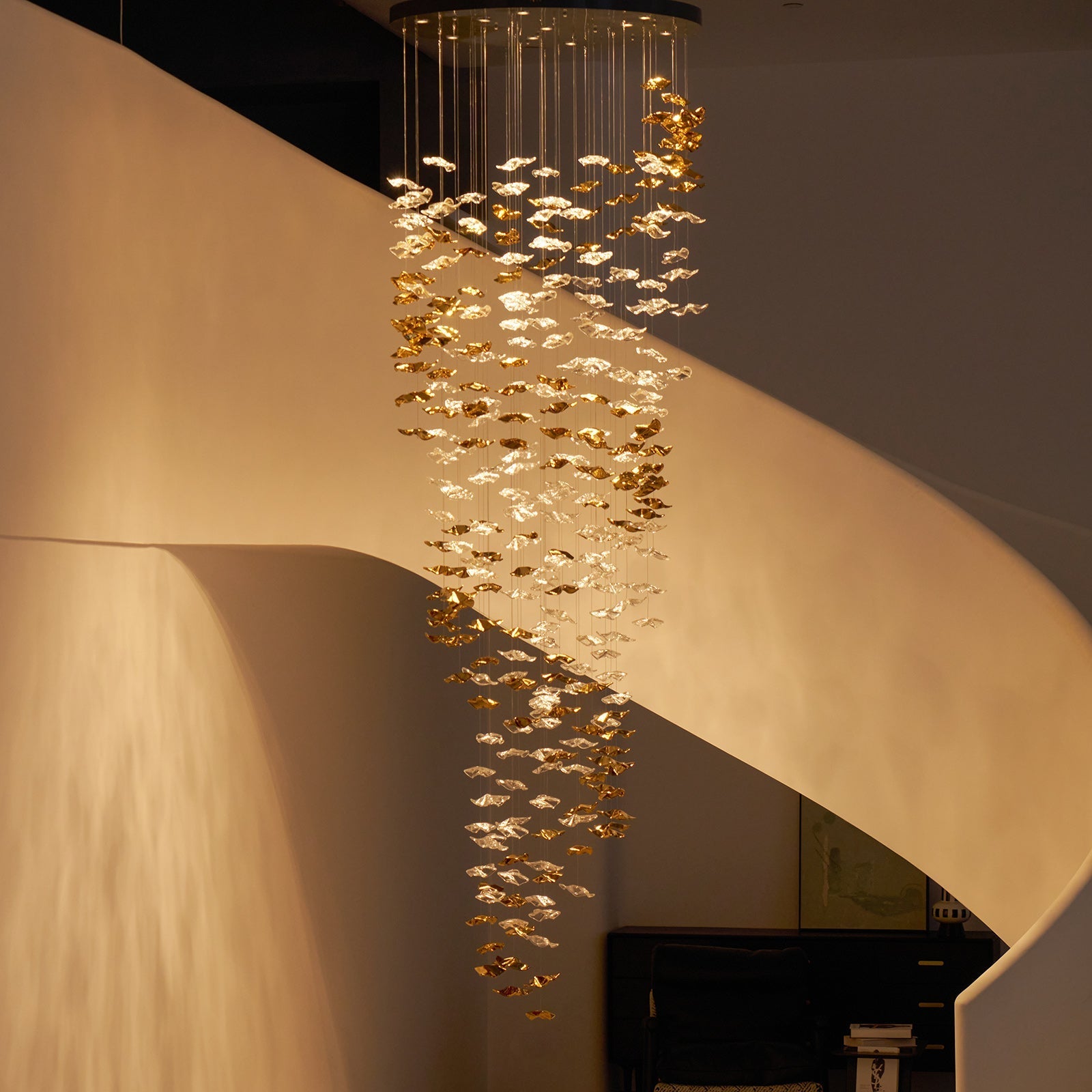 Nephele Crystal Leaf Chandelier - Letslighting