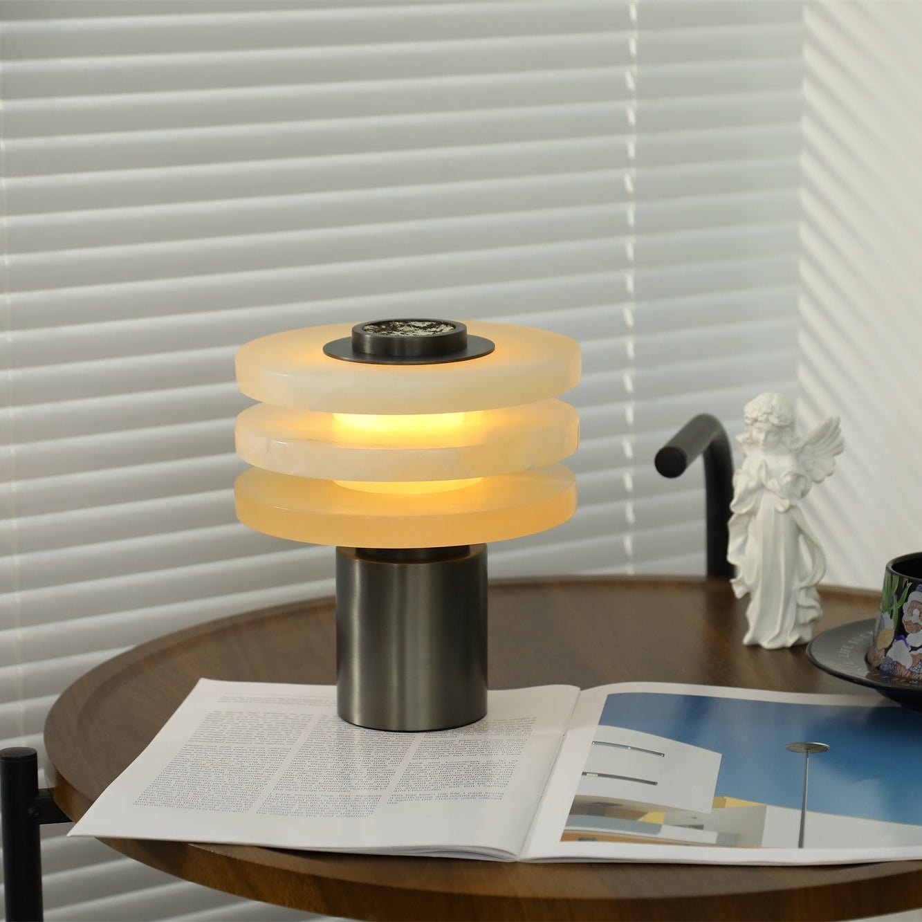 Tiered Obelisk Alabaster Table Lamp - Letslighting