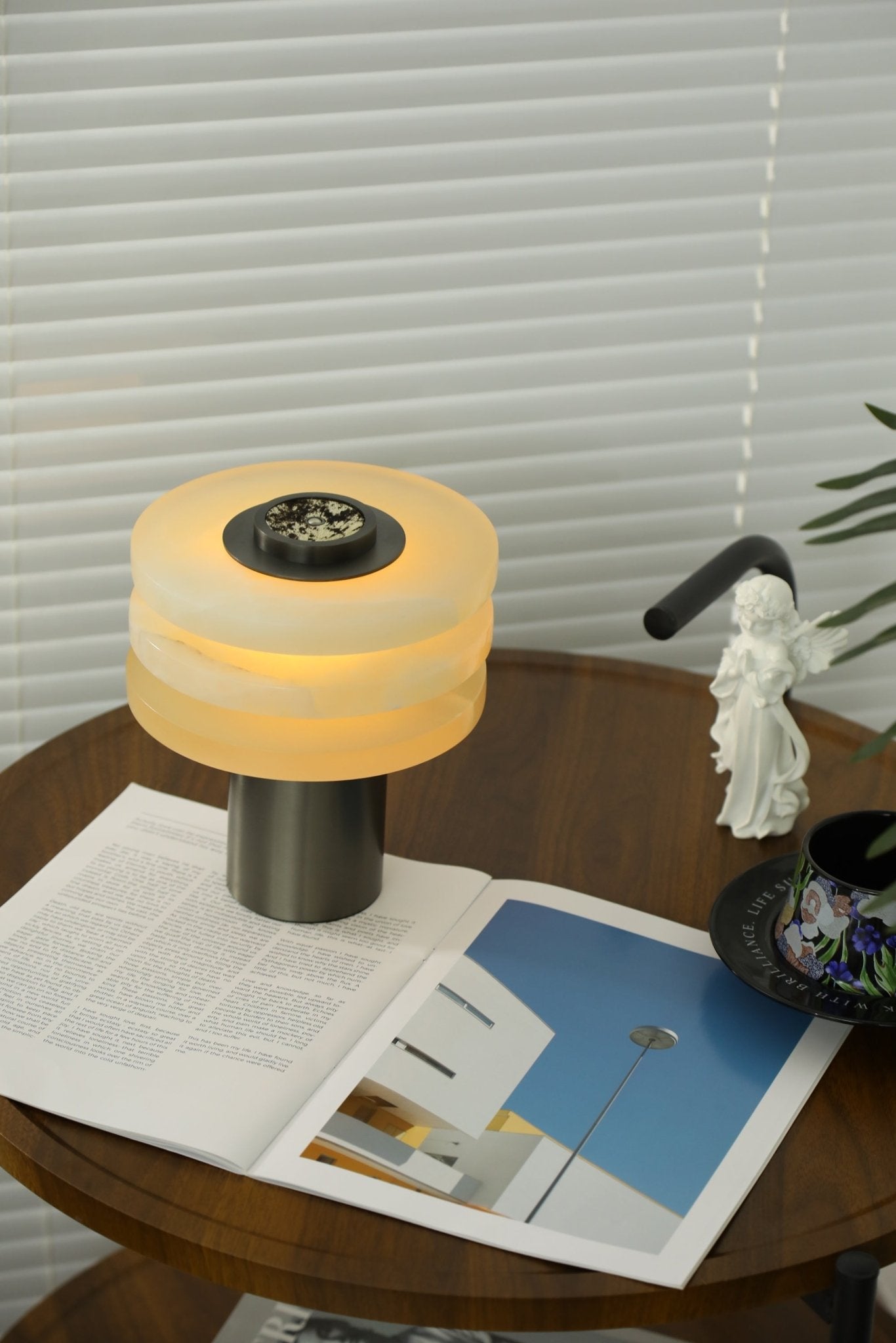 Tiered Obelisk Alabaster Table Lamp - Letslighting