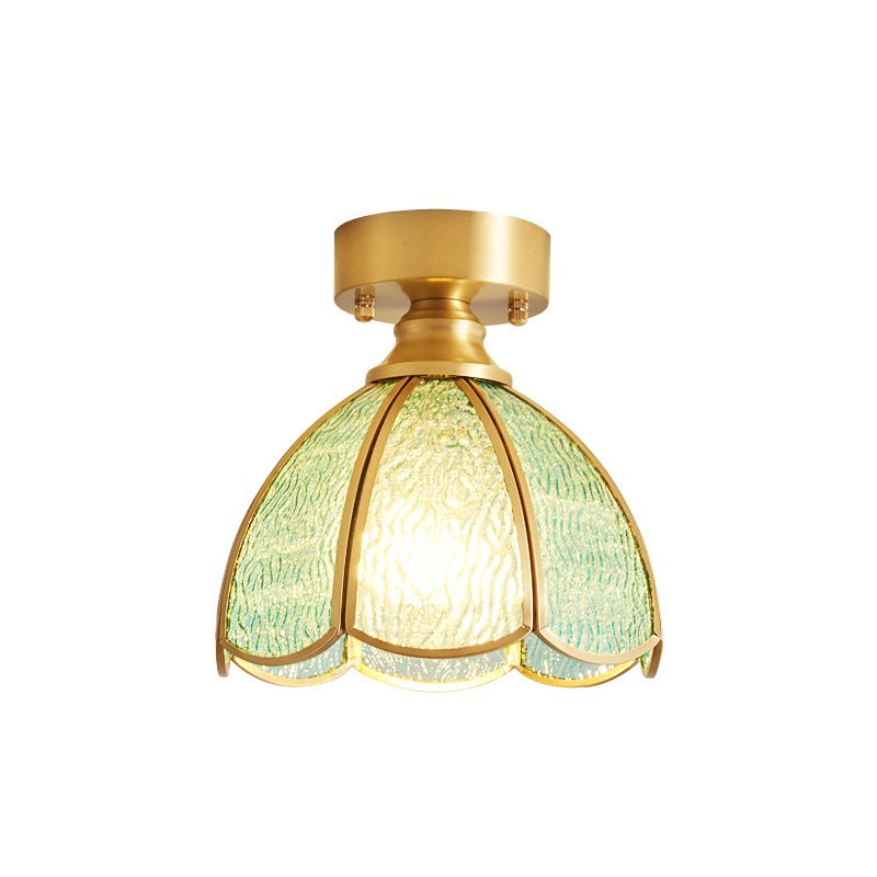 Solara Ceiling Light Vintage Floral Stainedglass - Letslighting