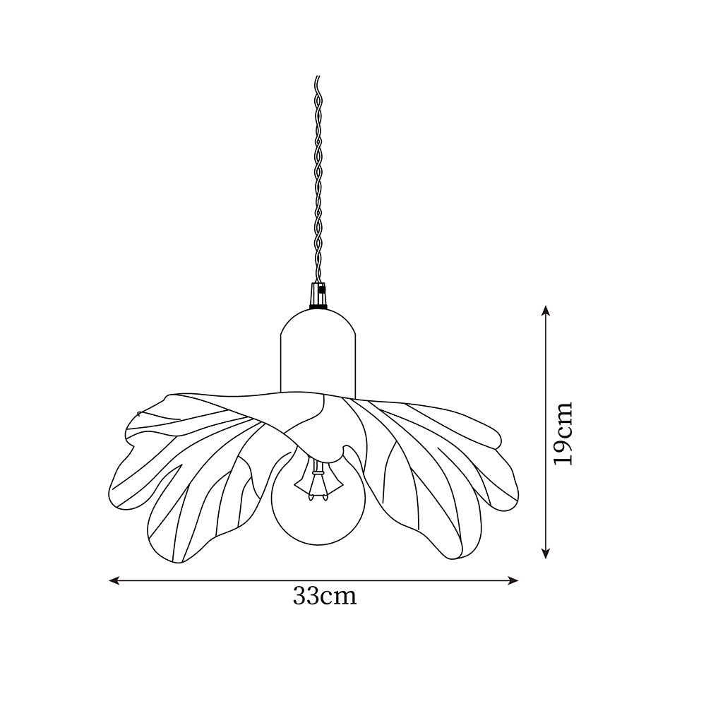 Pendant Lamp Tiffany-Style Glass Floral Shade Art Nouveau Charm - Letslighting