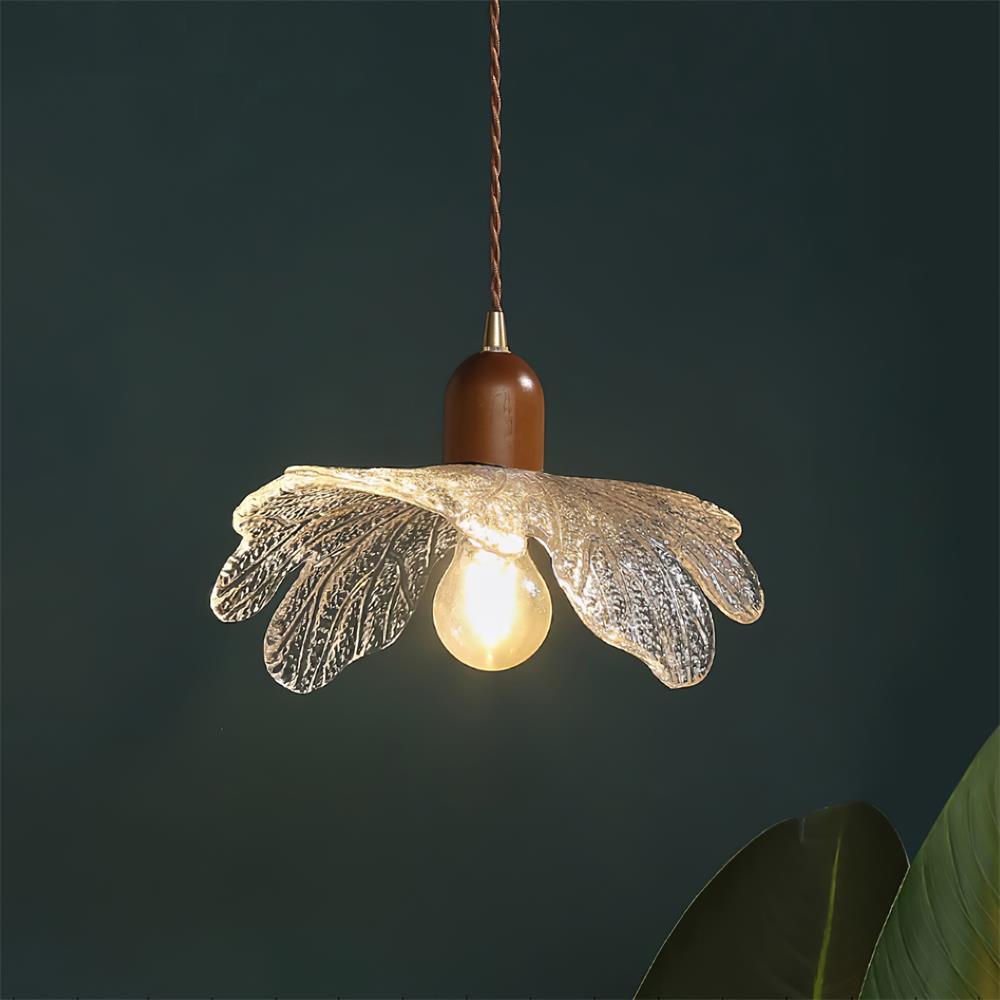 Pendant Lamp Tiffany-Style Glass Floral Shade Art Nouveau Charm - Letslighting
