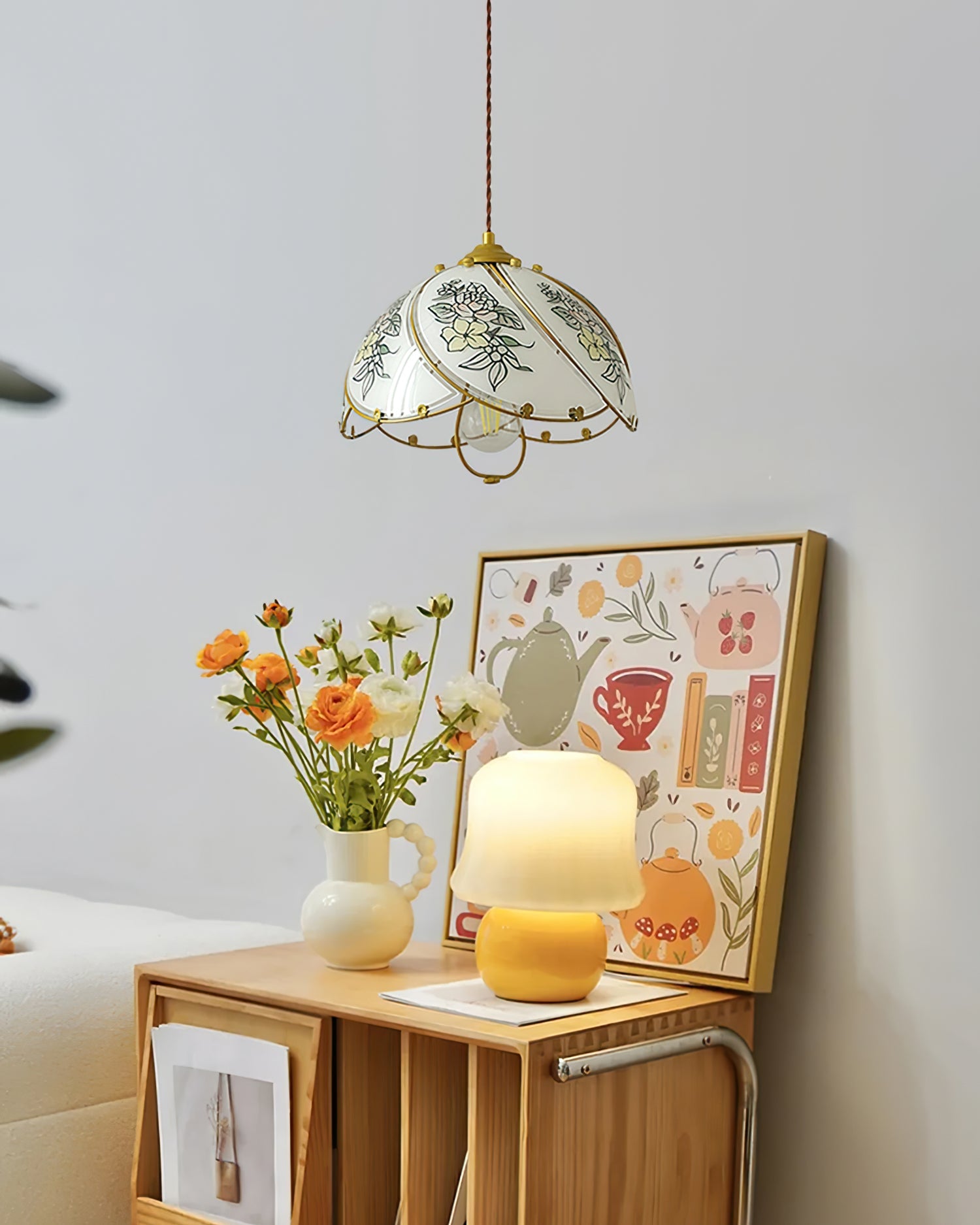 Tiffany Lily Pendant Light Glass - Letslighting