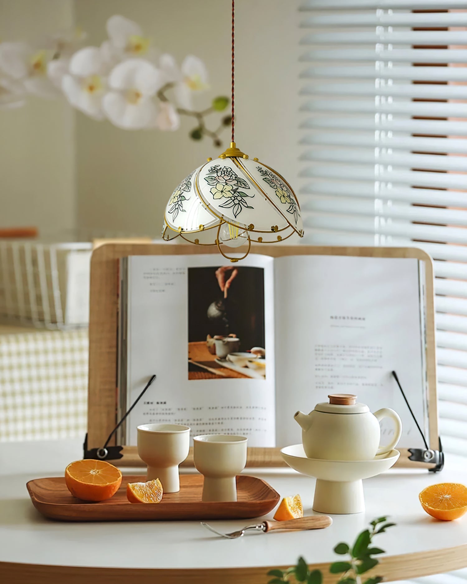 Tiffany Lily Pendant Light Glass - Letslighting