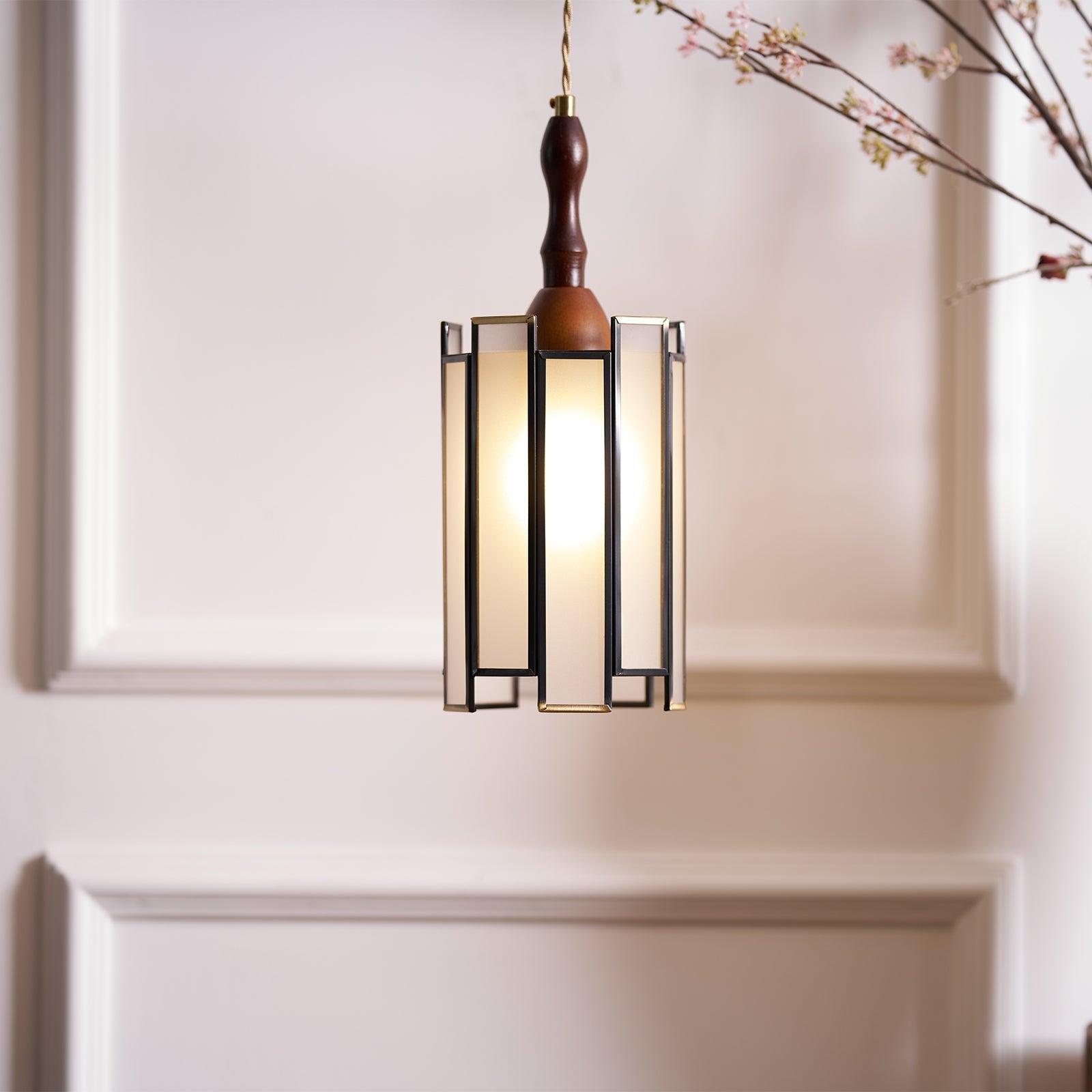 Florace Wood & Glass Vintage Pendant Lamp - Letslighting