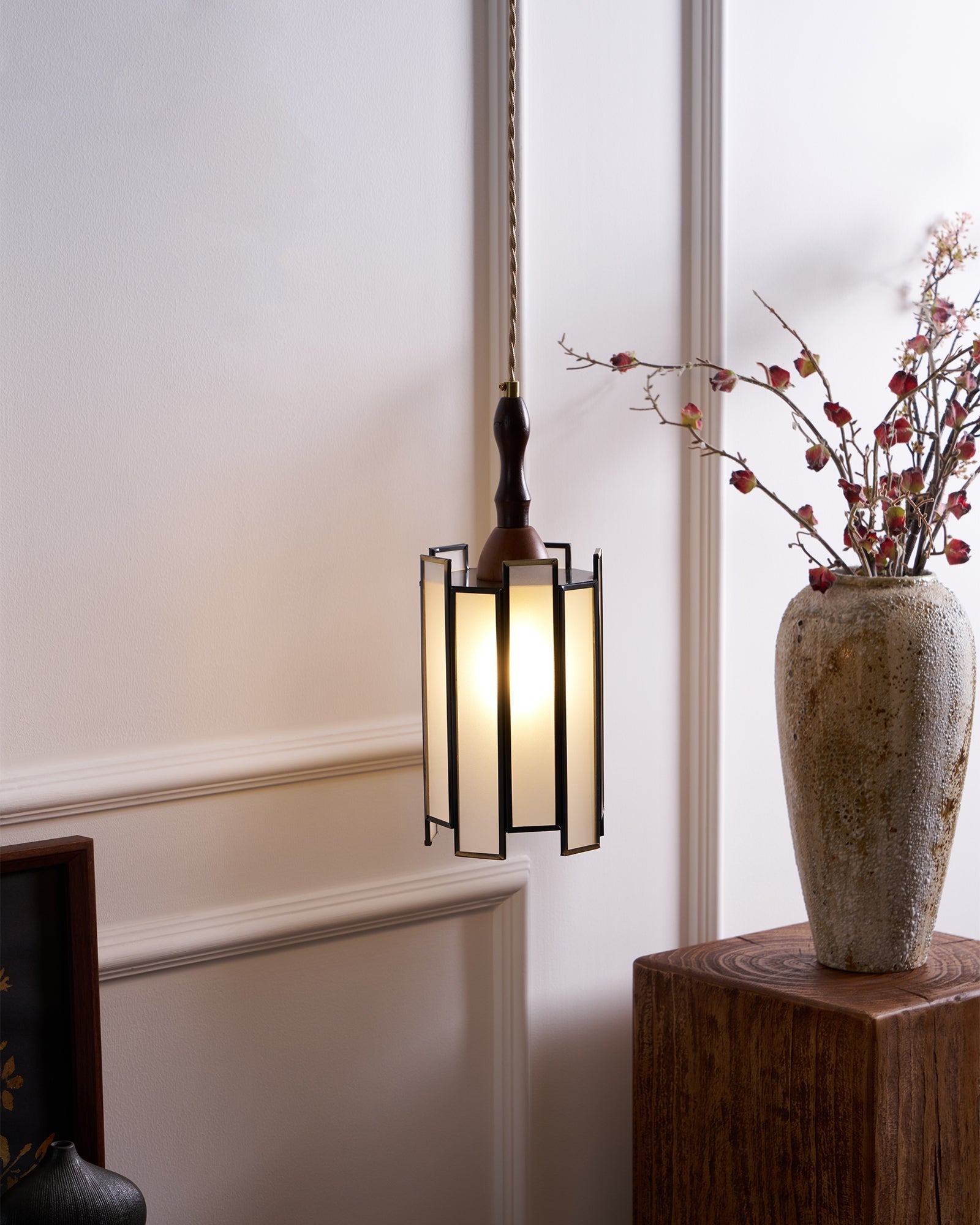 Florace Wood & Glass Vintage Pendant Lamp - Letslighting