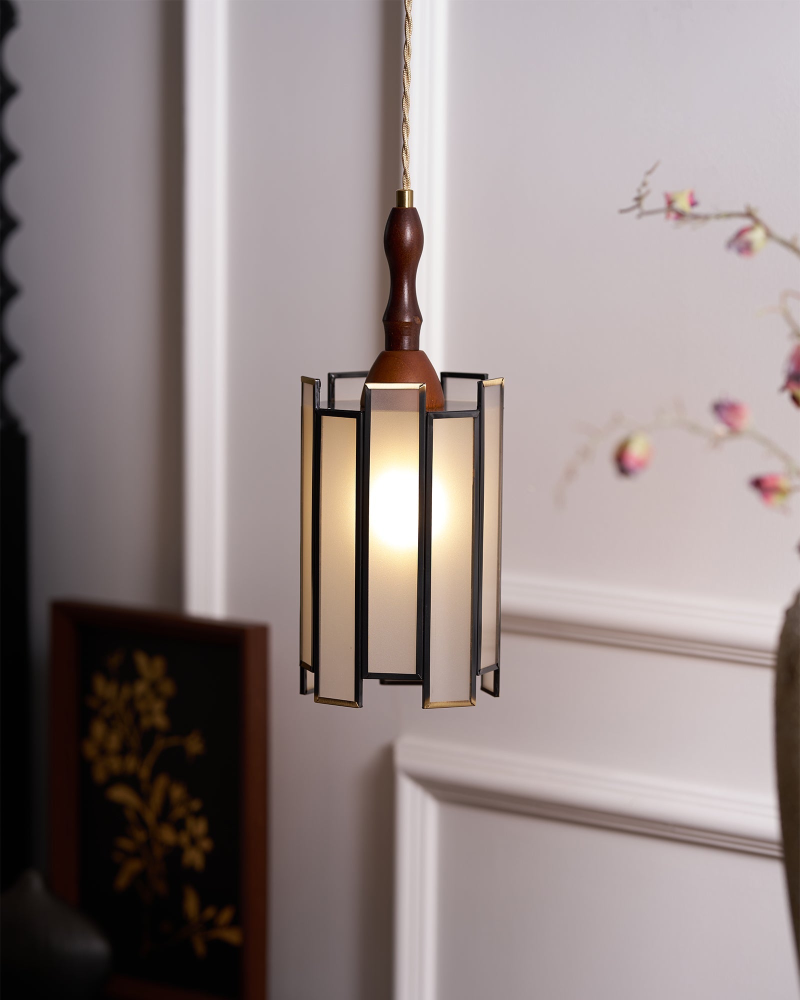 Florace Wood & Glass Vintage Pendant Lamp - Letslighting