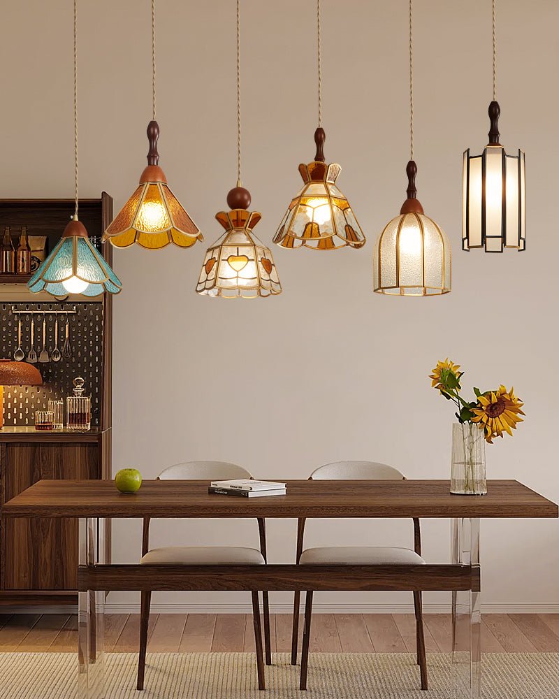 Florace Wood & Glass Vintage Pendant Lamp - Letslighting