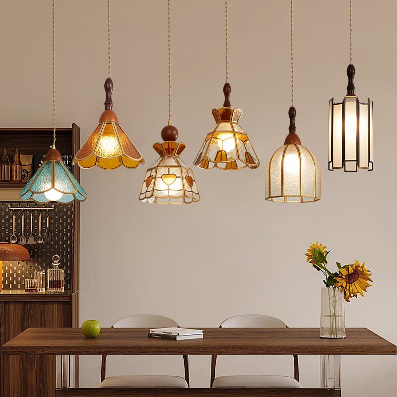 Florace Wood & Glass Vintage Pendant Lamp - Letslighting