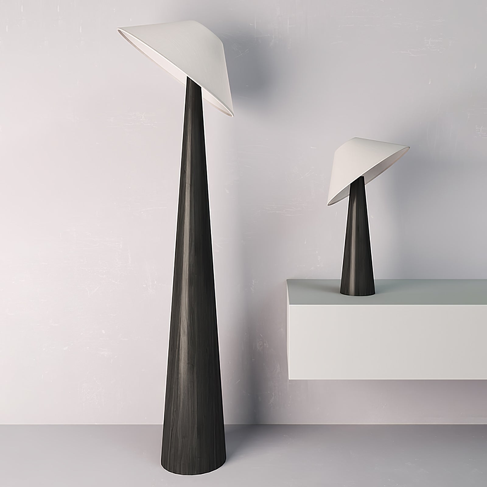 Apex Wooden Tapered Floor Lamp - Letslighting