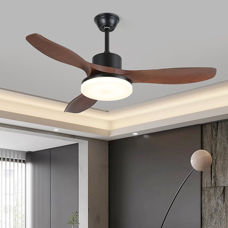 Darian Minimalist Wood Ceiling Fan Light - Letslighting