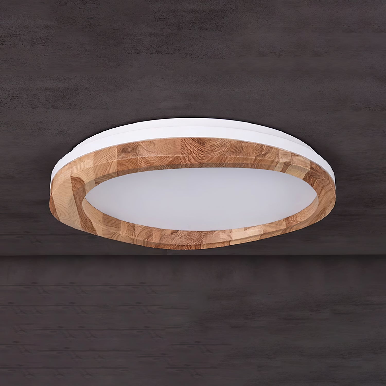 Artalis Walnut Wood Flush Mount - Letslighting