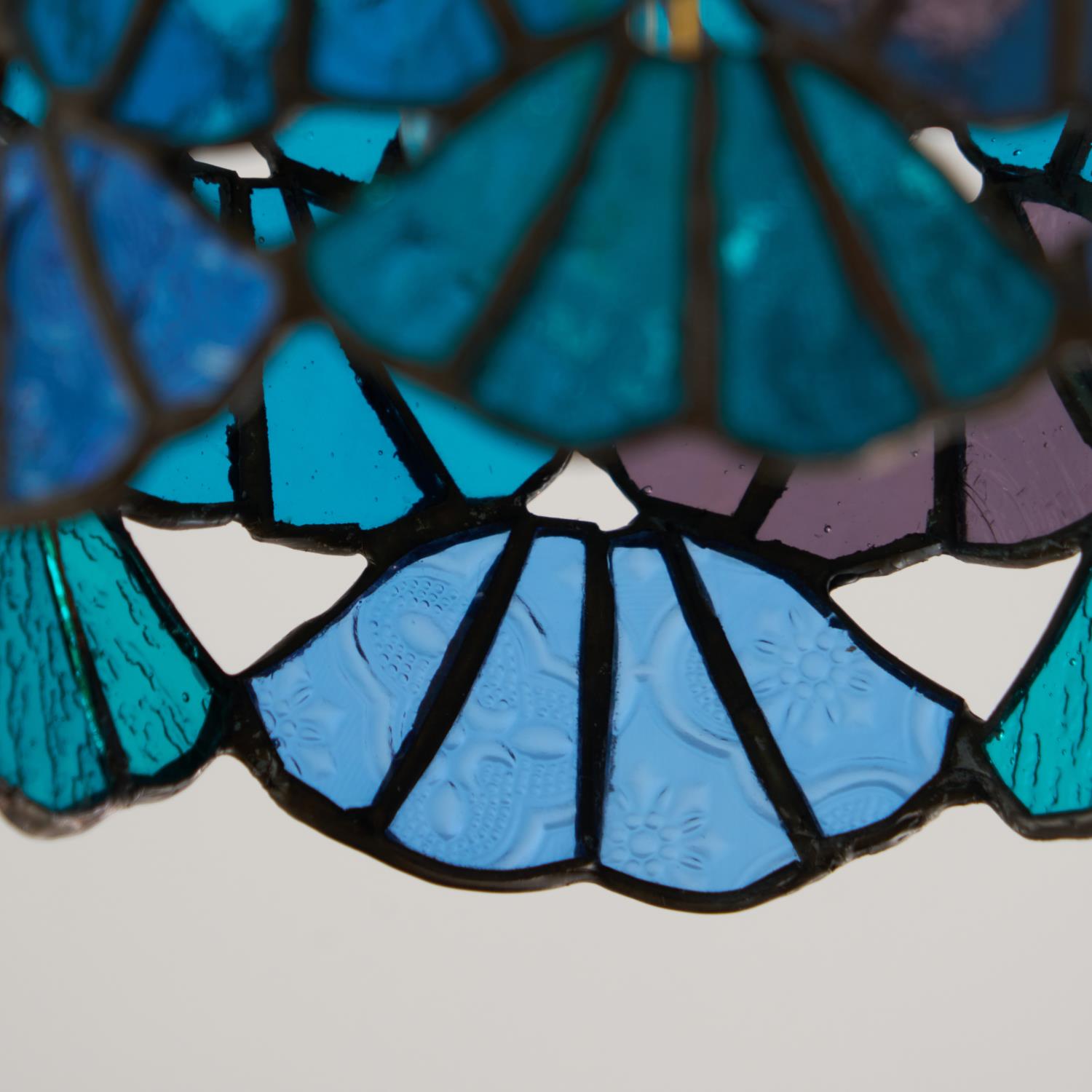 Rosavine Tiffany Stained Glass Semi Flush Mount Light - Letslighting