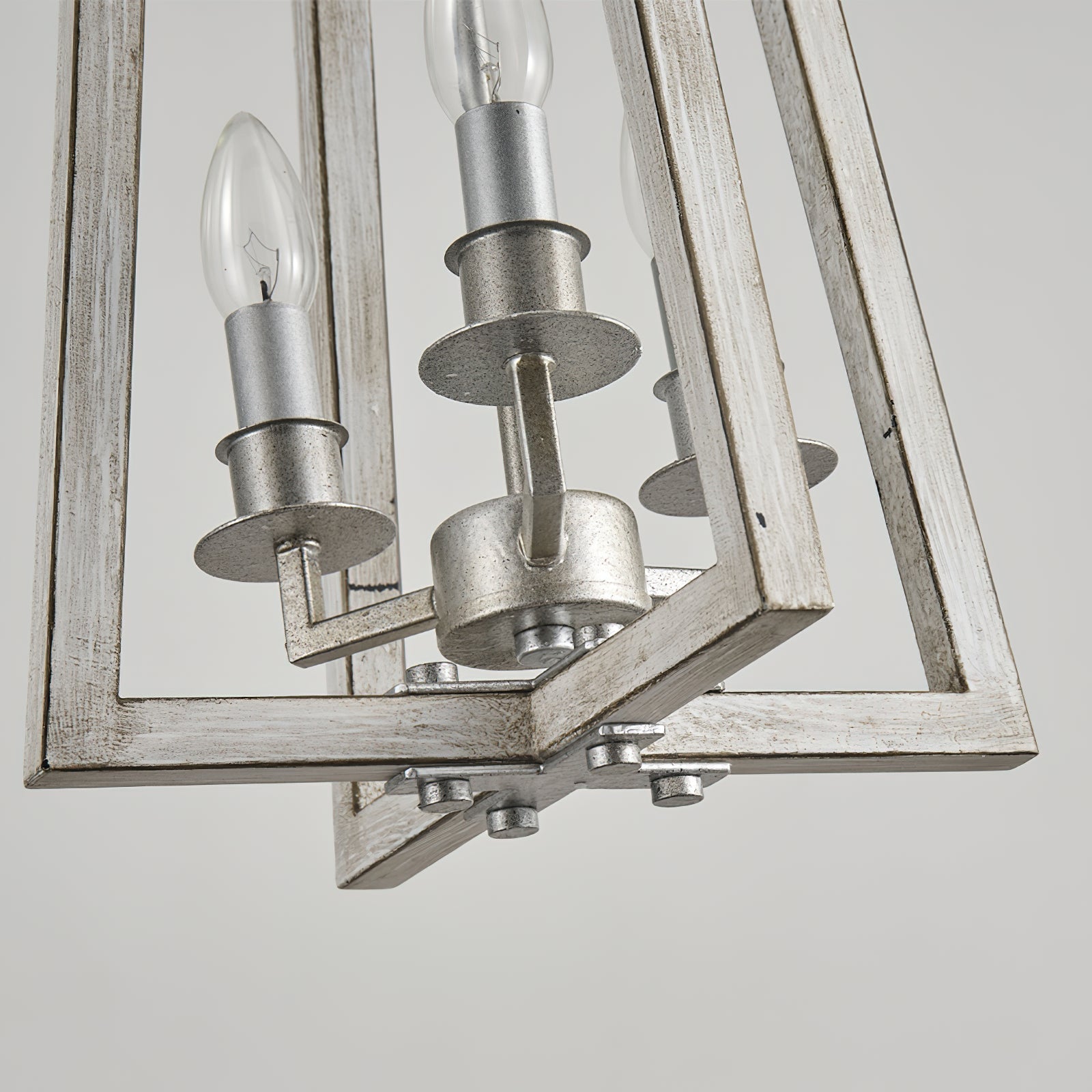 Tinsley Vintage Open Frame Wood Pendant Lamp - Letslighting