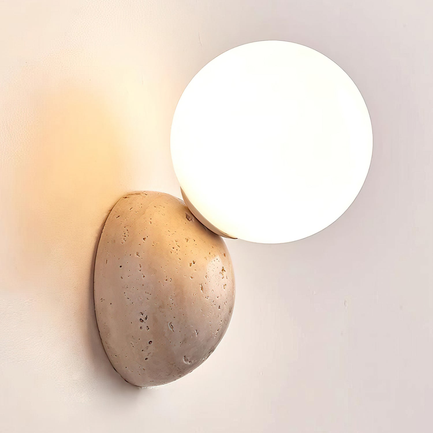 Ritta Wall Lamp Travertine Dual-sphere Design - Letslighting