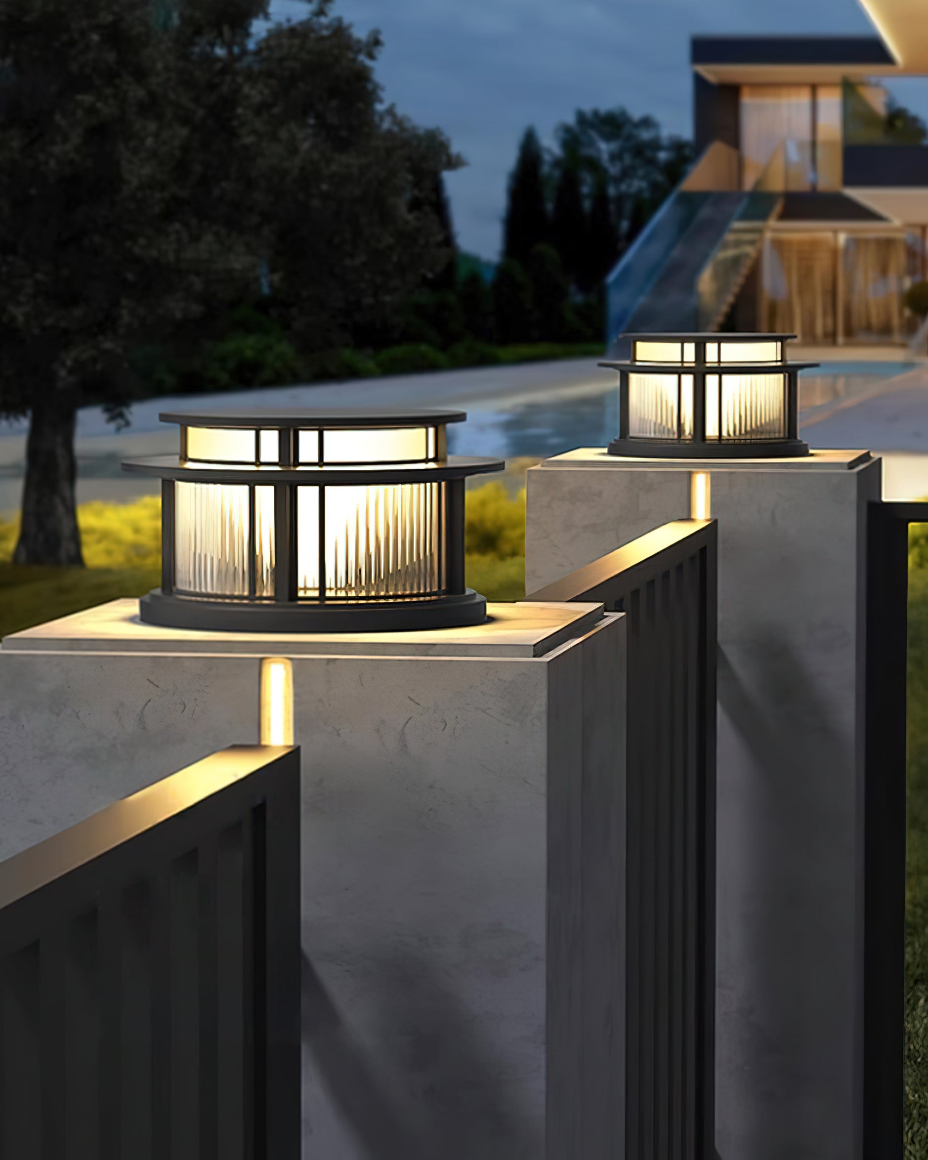 Titan Outdoor Lamp Stainless Steel Cylinder Acrylic - Letslighting