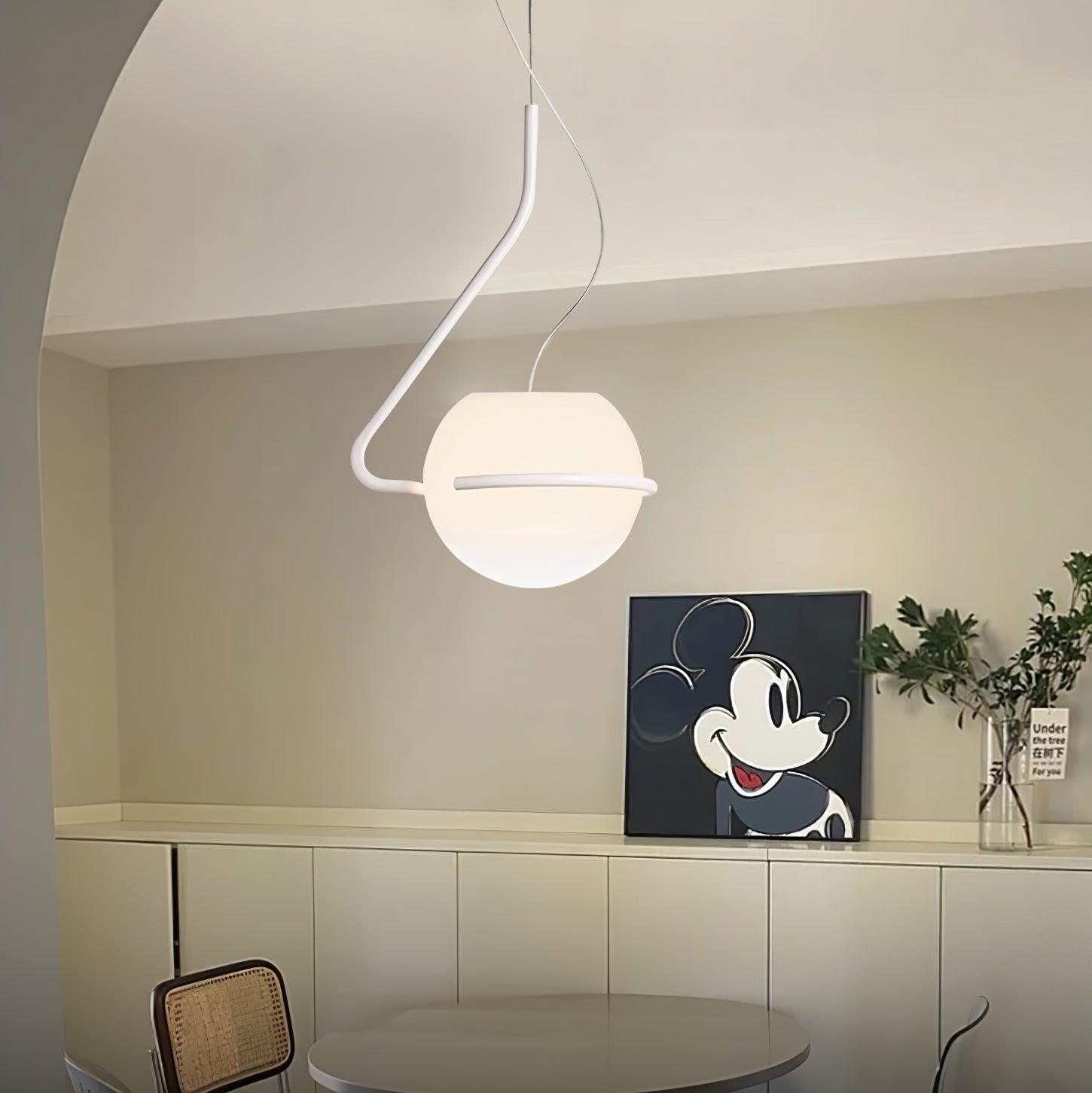 Circular Minimalist Glass Pendant Lamp - Letslighting
