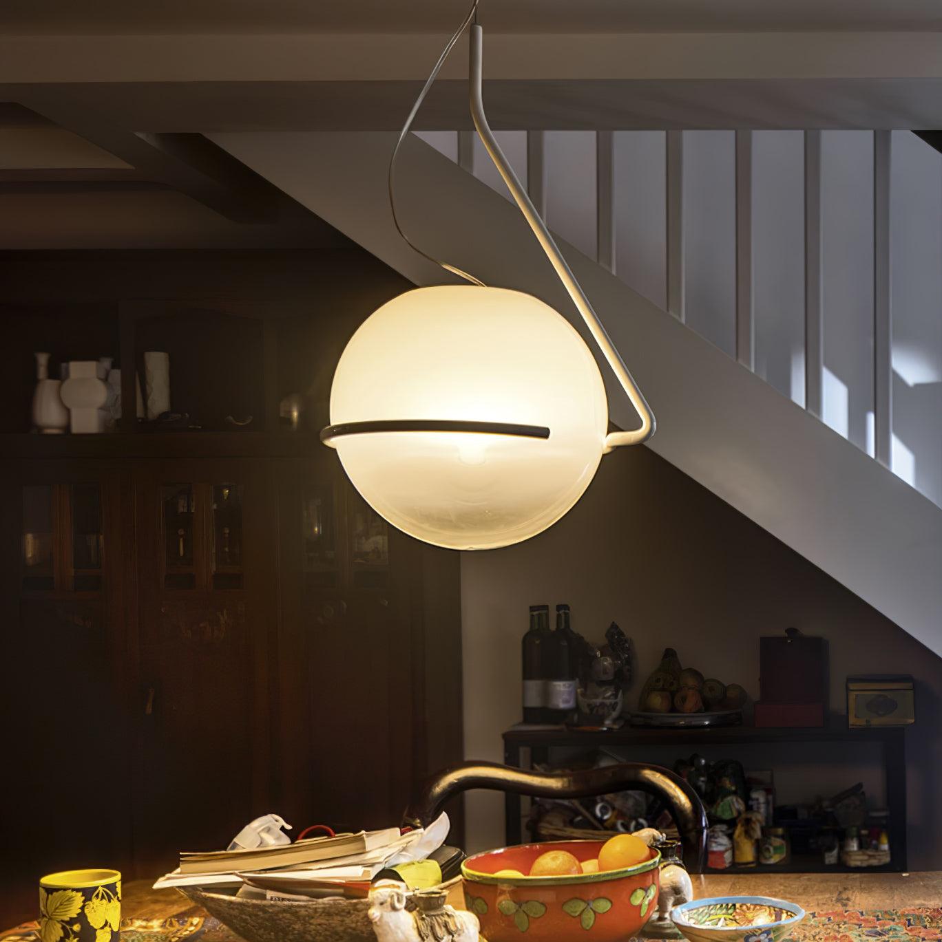 Circular Minimalist Glass Pendant Lamp - Letslighting