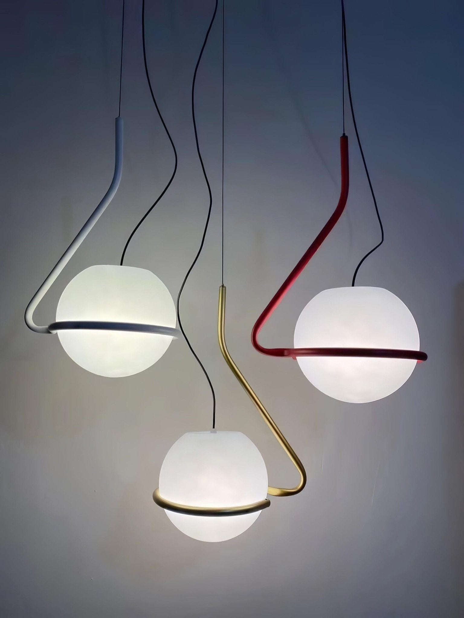 Circular Minimalist Glass Pendant Lamp - Letslighting